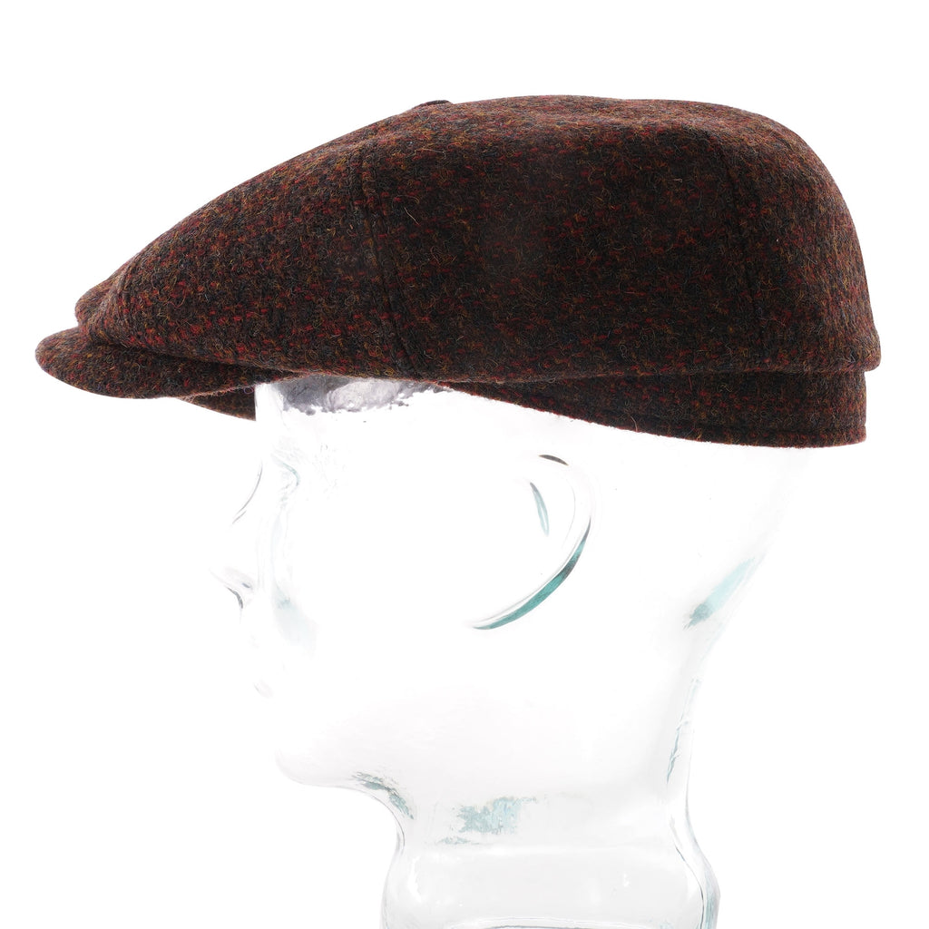 Harris Tweed Flat Cap - Red