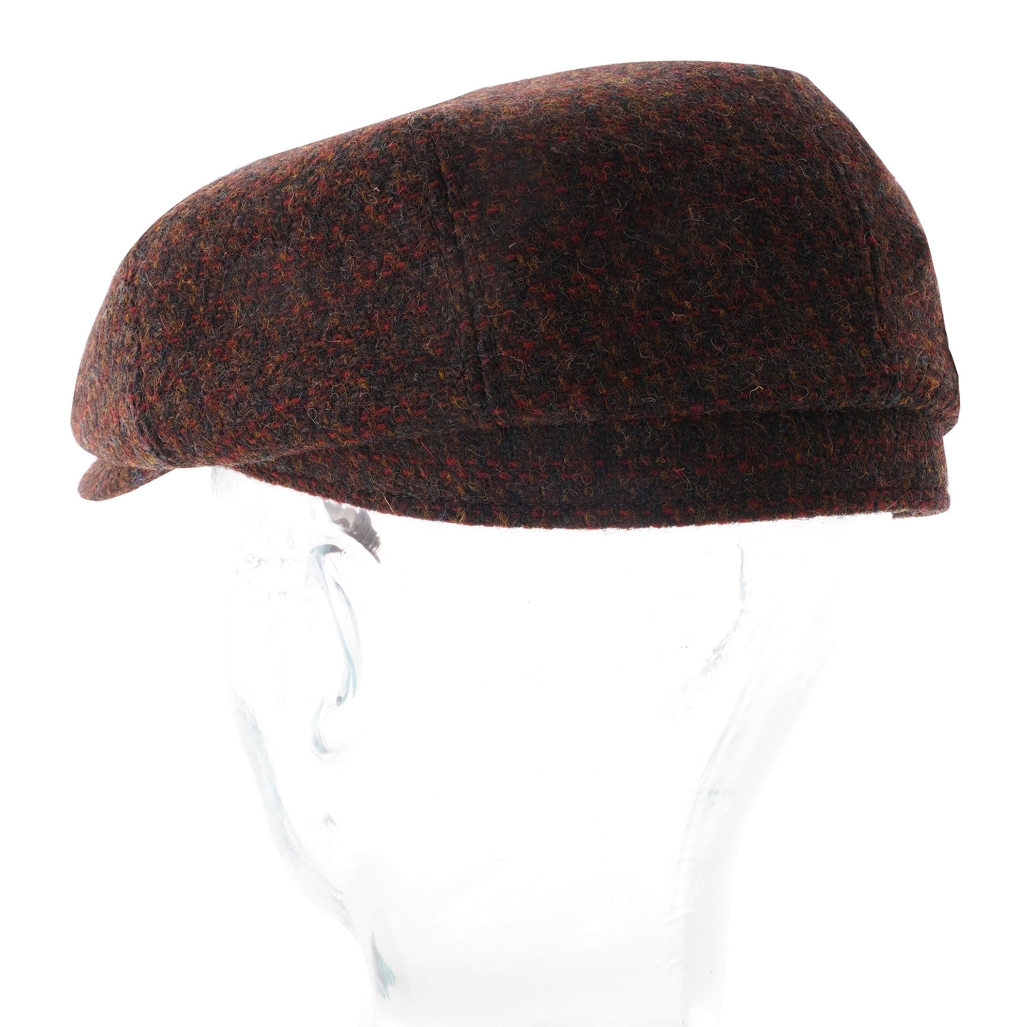 Harris Tweed Flat Cap - Red