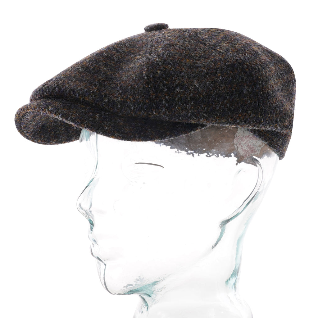 Stetson Hats Harris Tweed Flat Cap - Blue