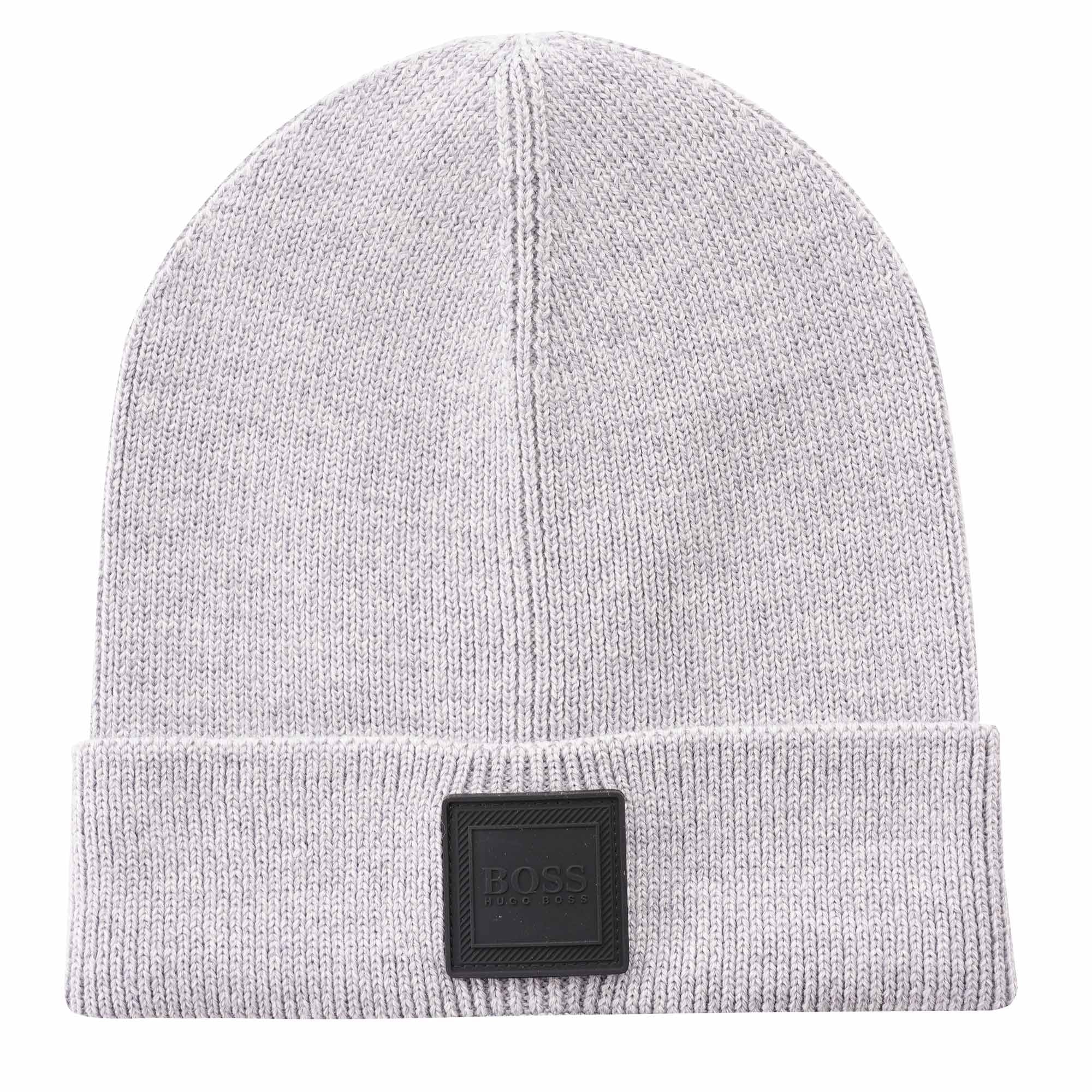 Boss Foxx Logo Turn Up Beanie - Grey