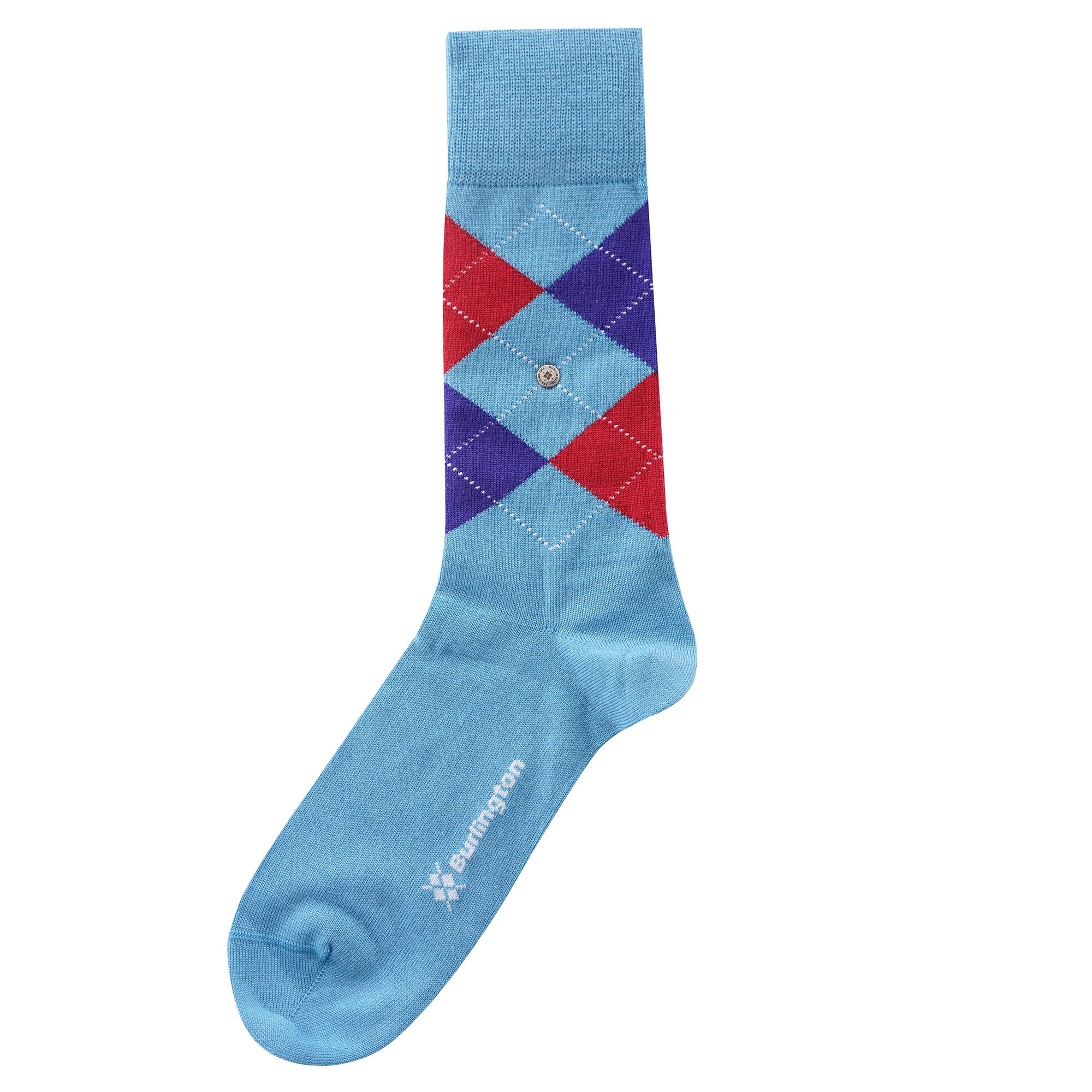 Burlington Socks Edinburgh Socks - Aqua & Red