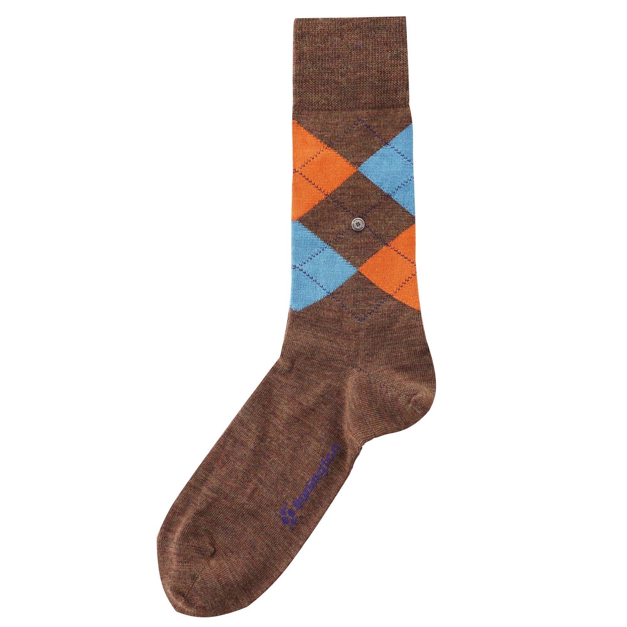 Burlington Socks Melange Edinburgh - Brown & Orange