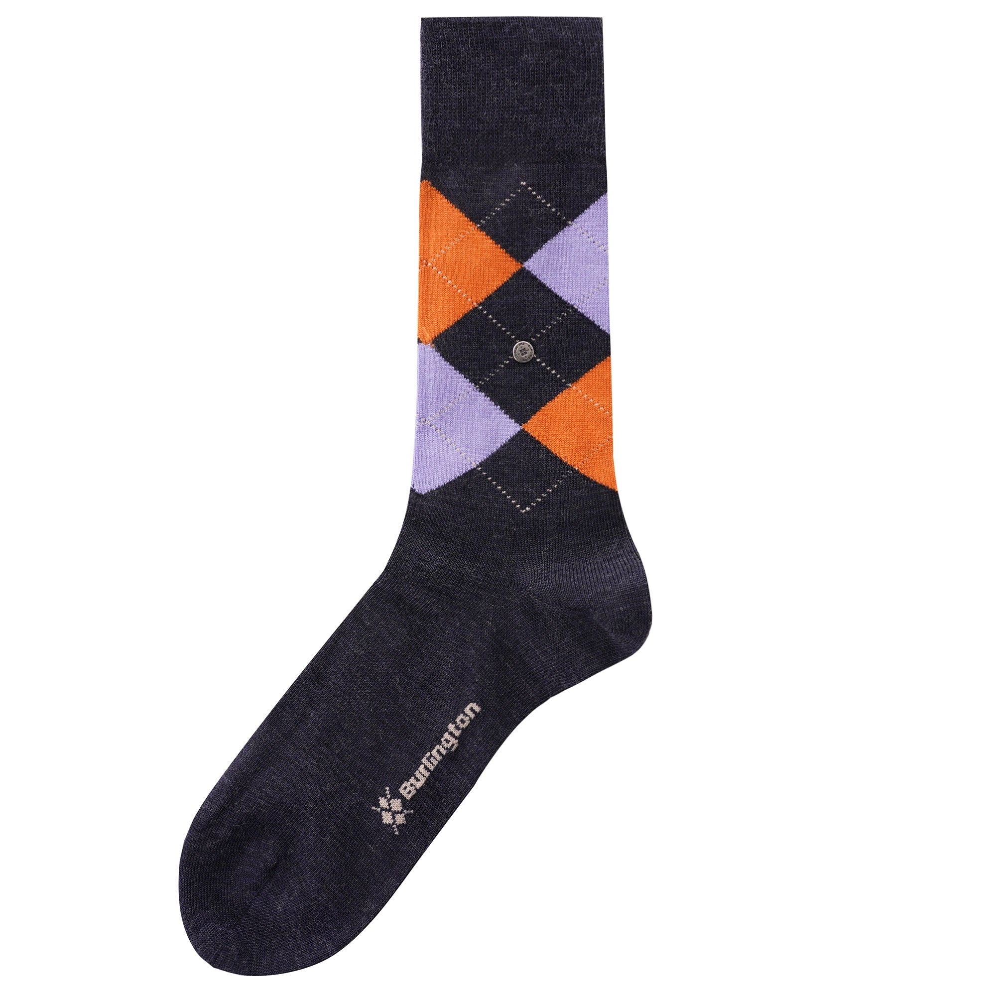 Burlington Socks Melange Edinburgh - Navy & Lilac