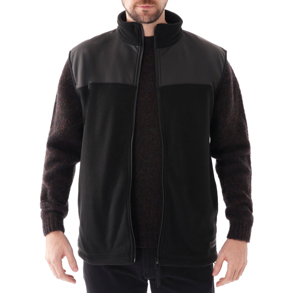 Fleece Vest Jacket - Black