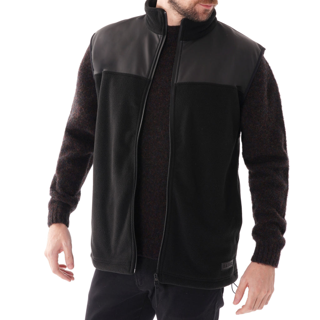Fleece Vest Jacket - Black