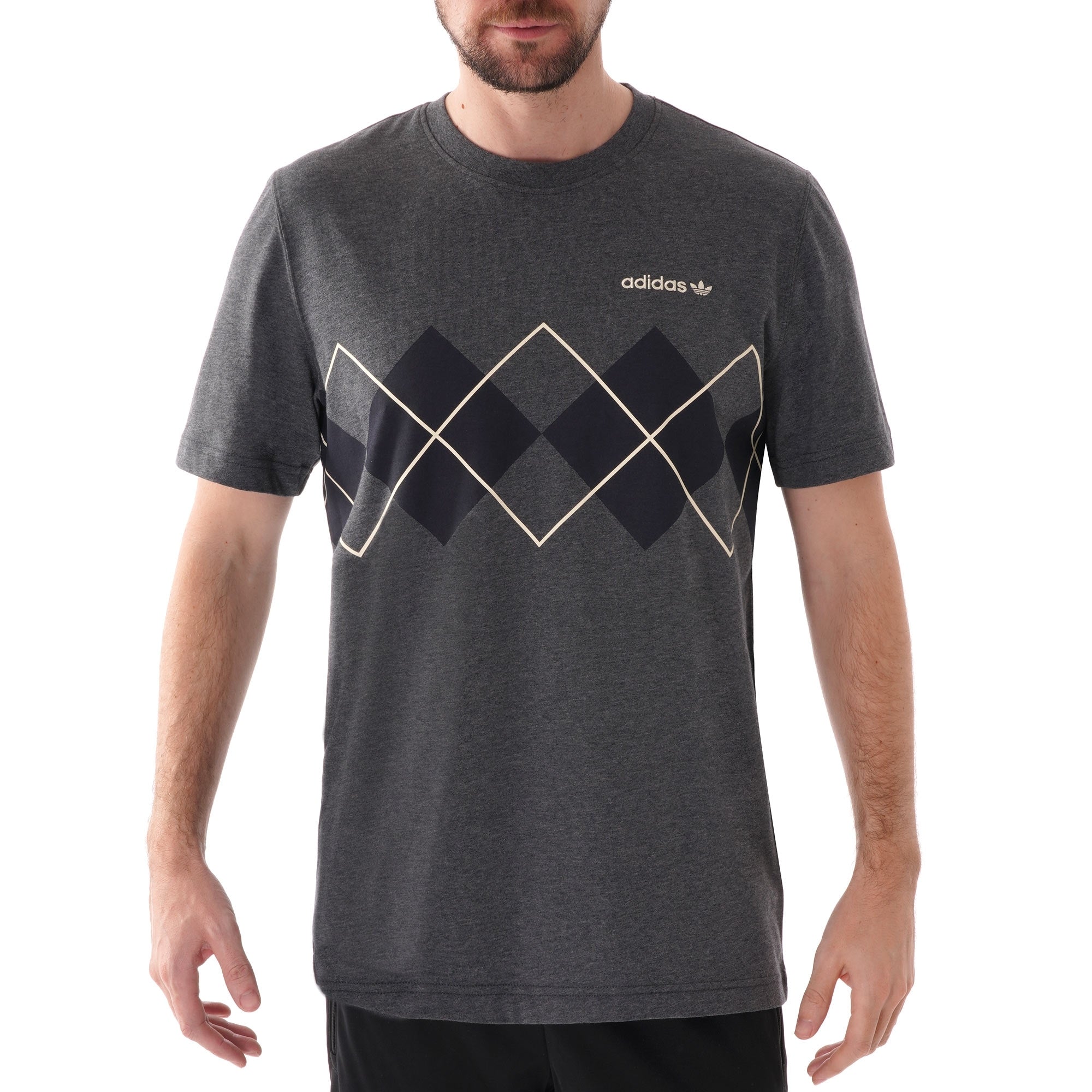 Adidas Originals Argyle T-Shirt - Grey – Stuarts London