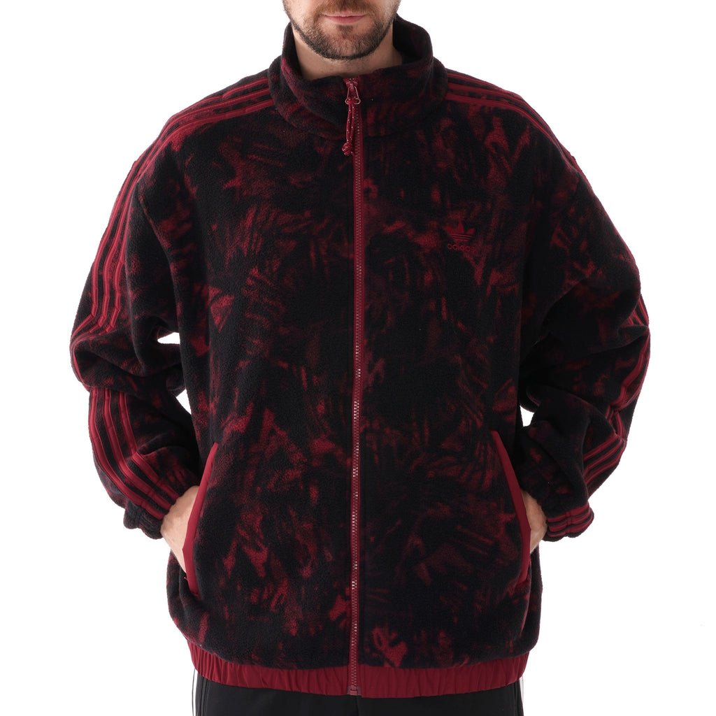Adidas Originals AOP Fleece Track Top - Burgundy