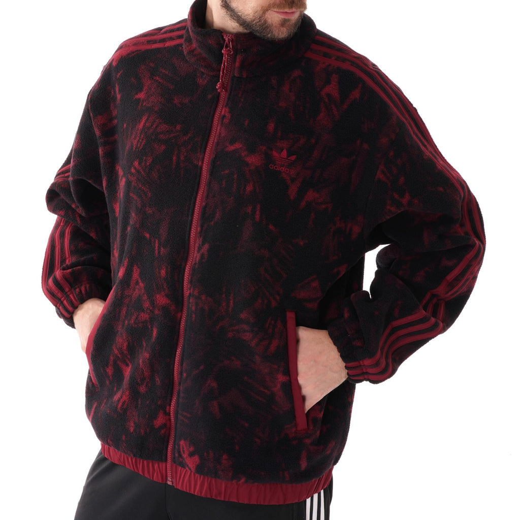 Adidas Originals AOP Fleece Track Top - Burgundy