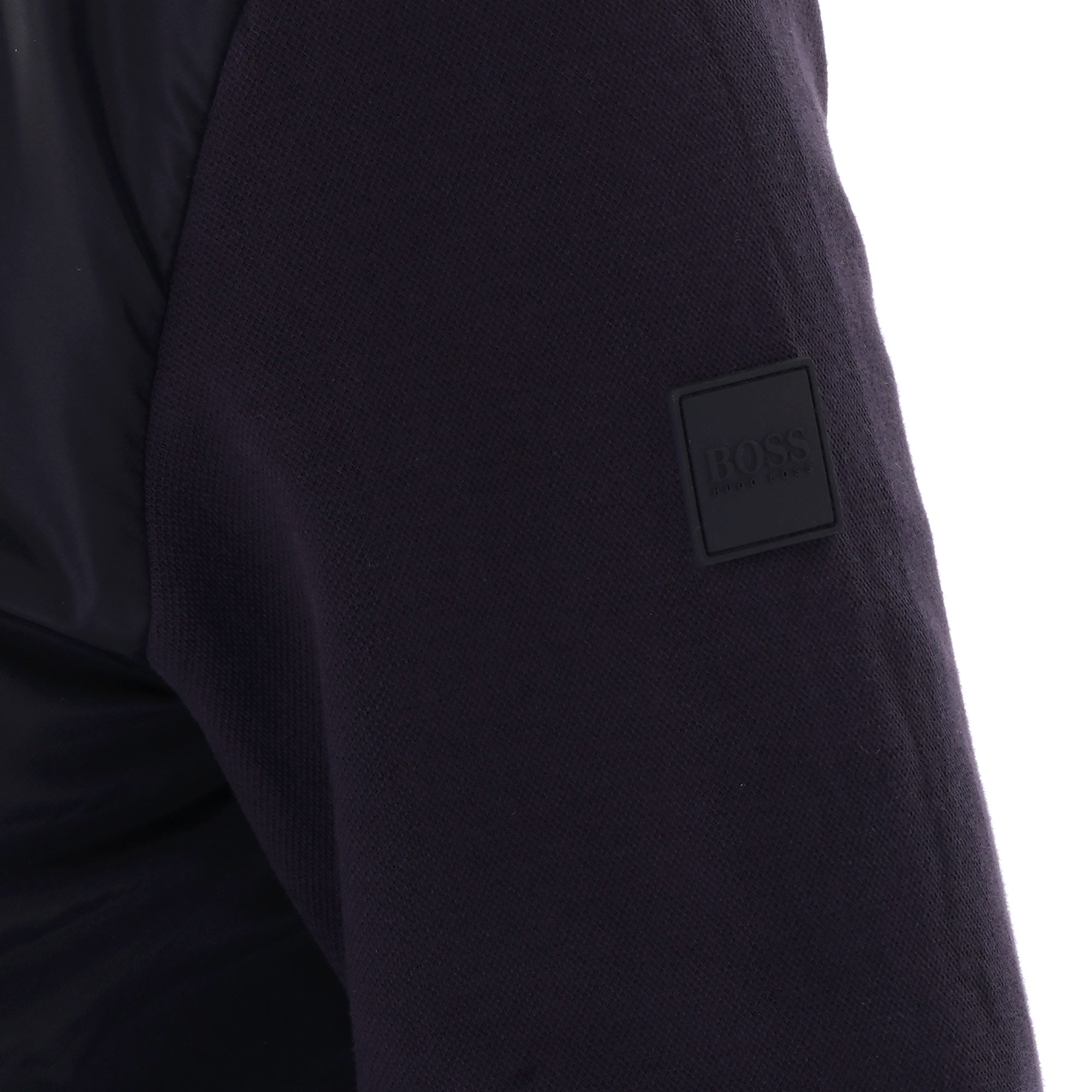 Boss Zip-through sweatshirt with padded front panel - Dark Blue