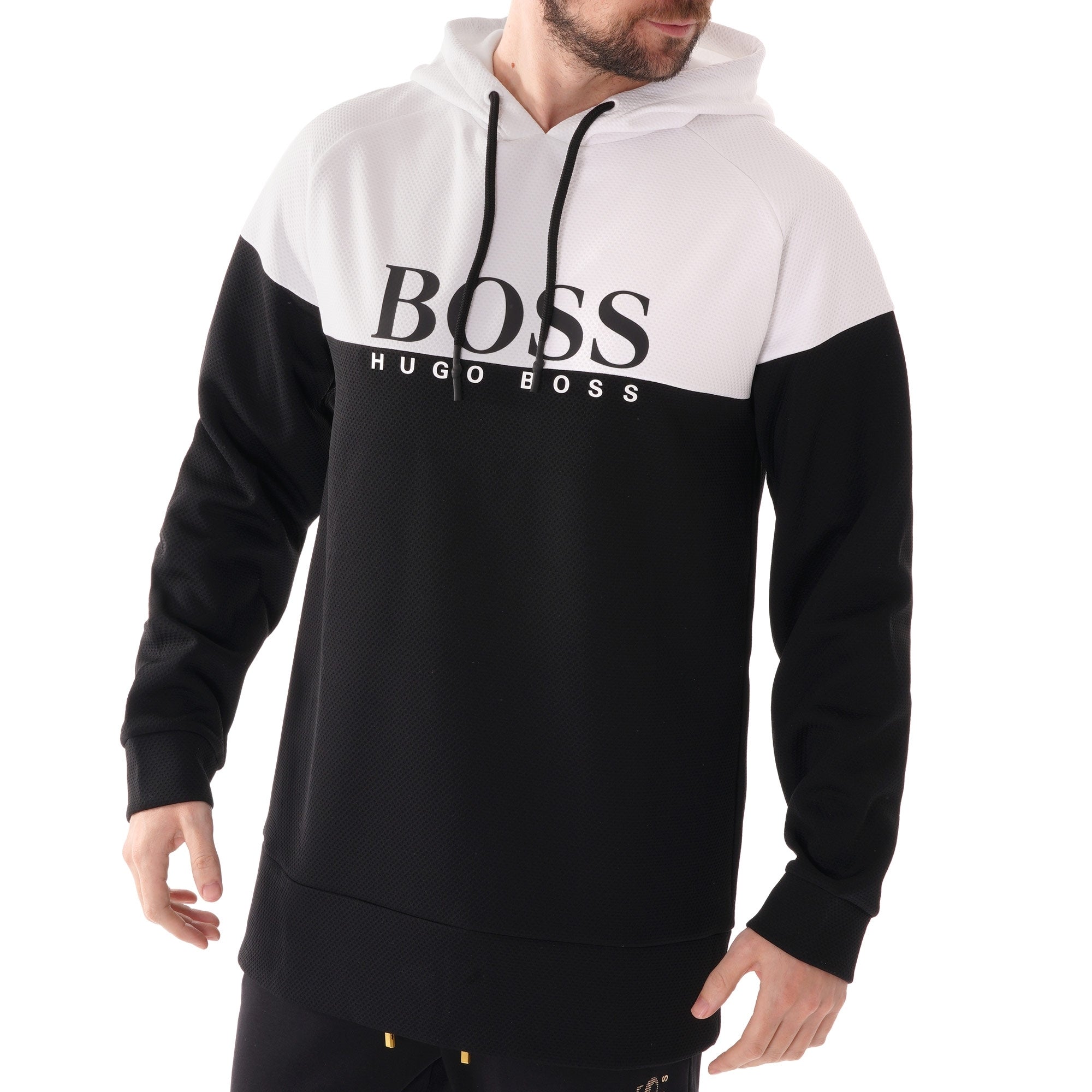Boss Colour-block Hoodie - Black