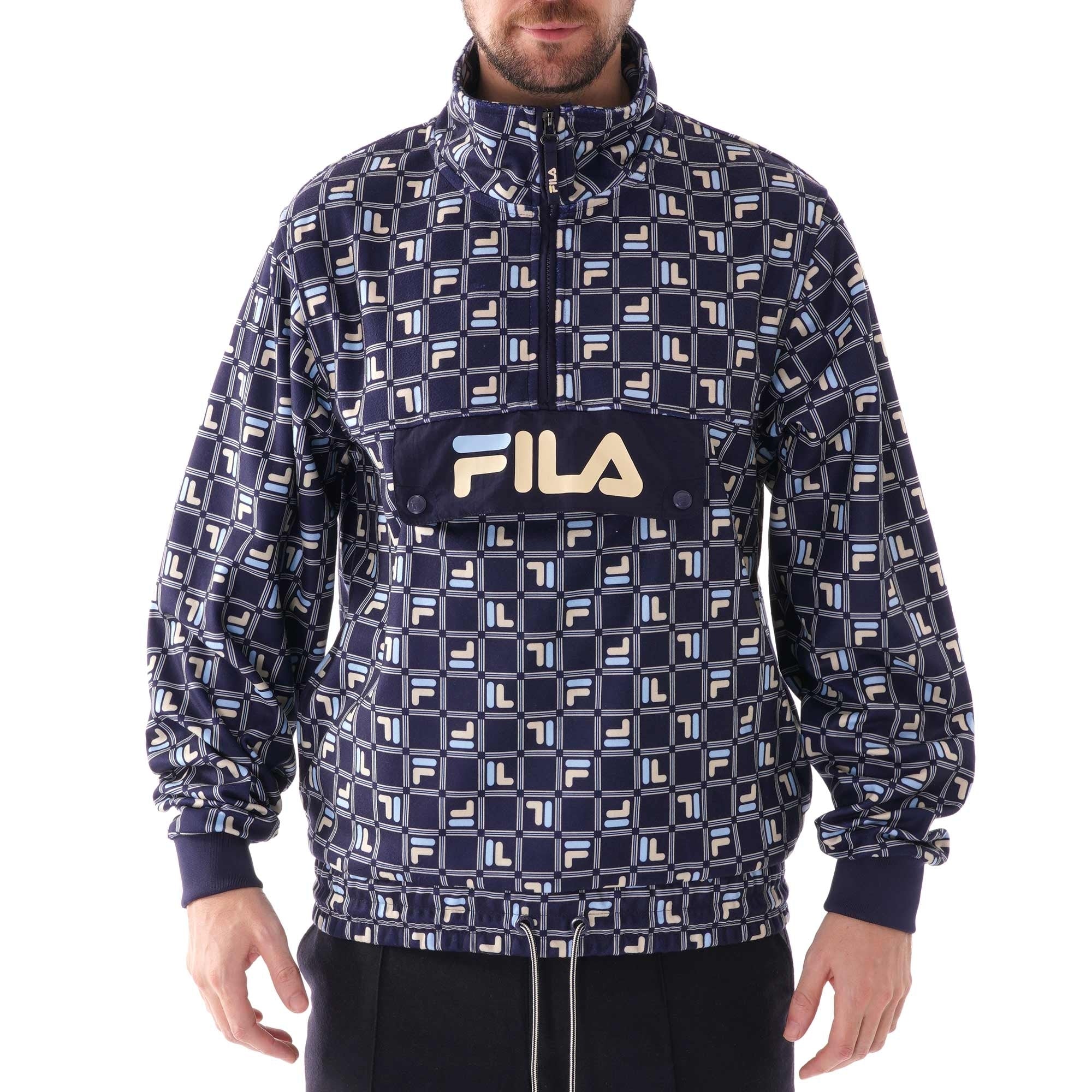 Fila Vintage Aaron Fleece Track Top - Peacoat