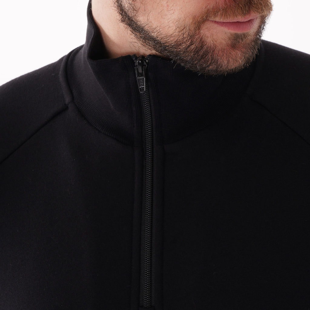 Fred Perry Half Zip Sweatshirt - Black