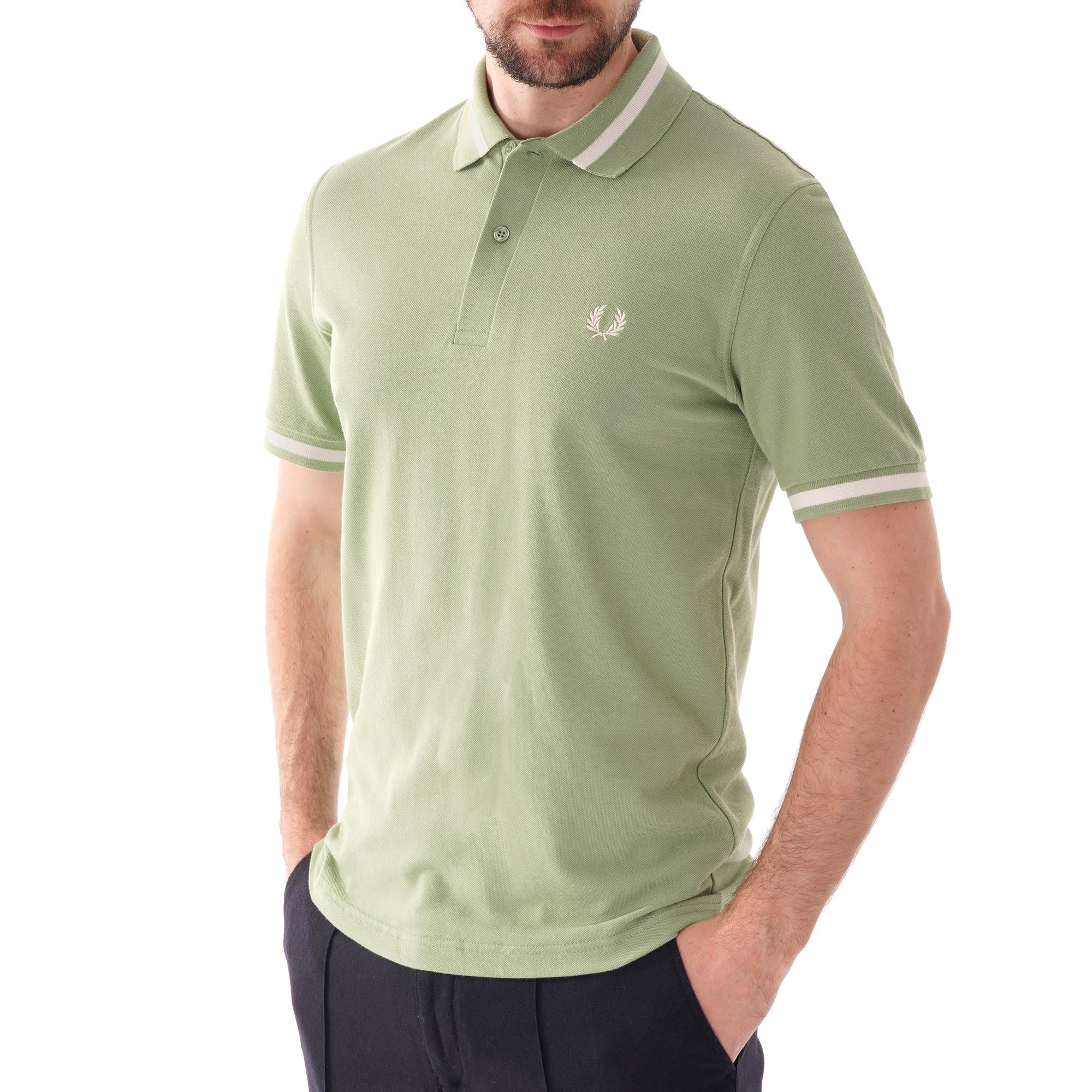 Fred Perry Reissues Single Tipped Polo Shirt - Pistachio