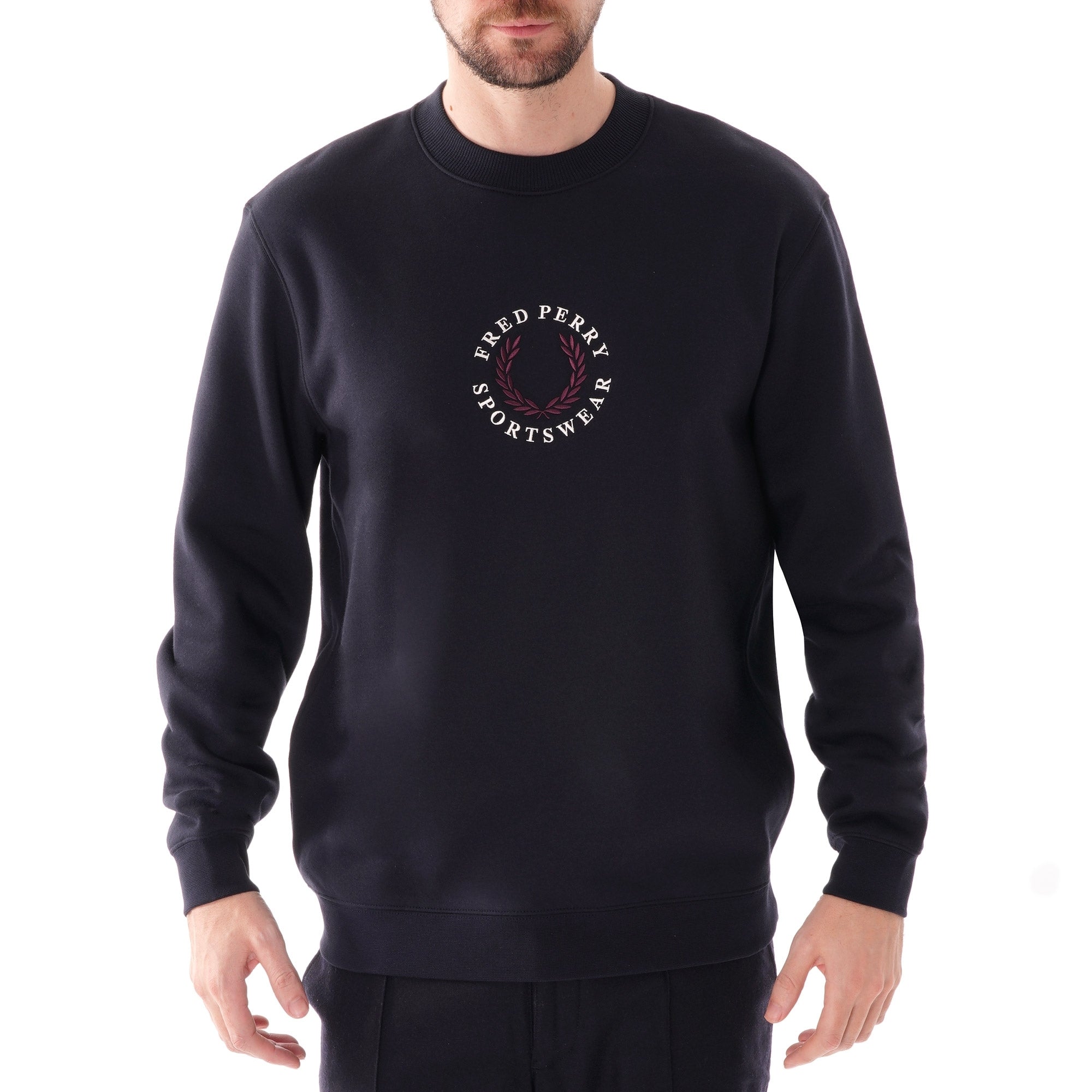 Fred Perry Branded Sweatshirt - Navy
