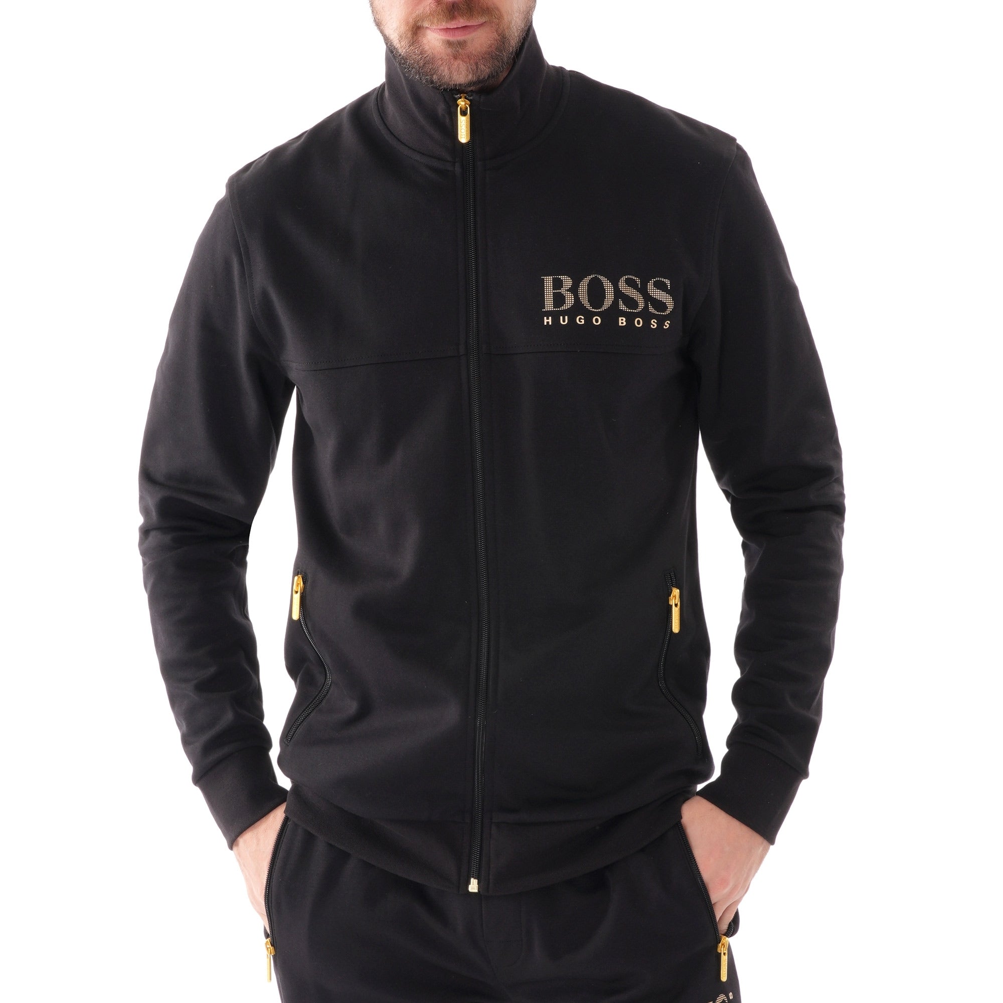 Boss Tracksuit Jacket - Black