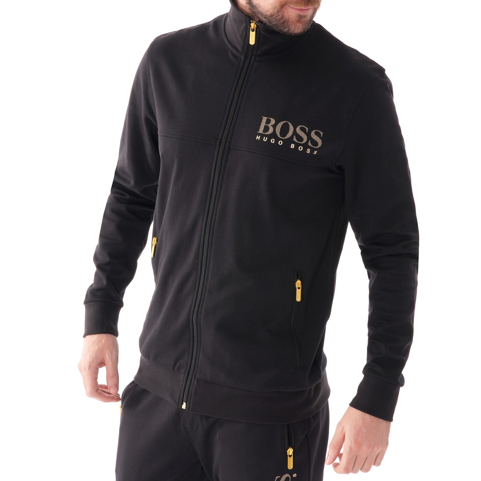 Boss Tracksuit Jacket - Black