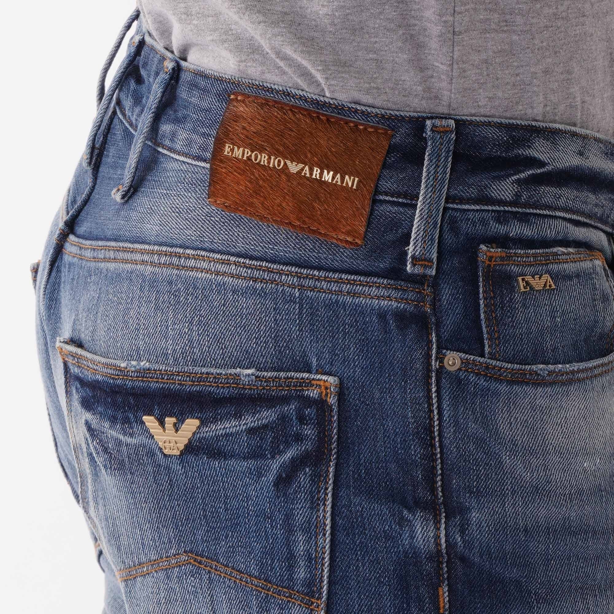 Emporio Armani J06 Cotton Twill Jeans - Denim
