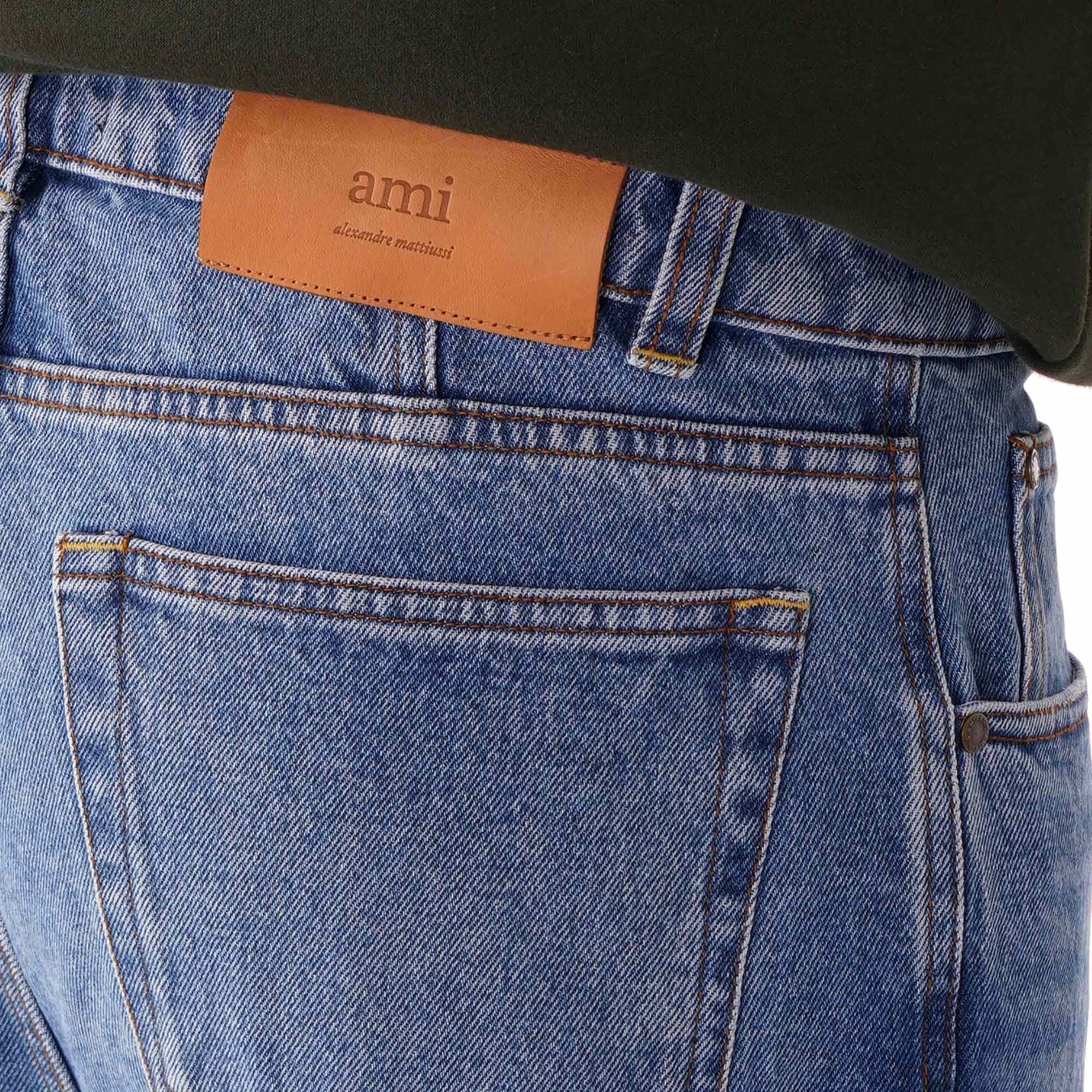 AMI Wide Fit Jeans - Used Blue