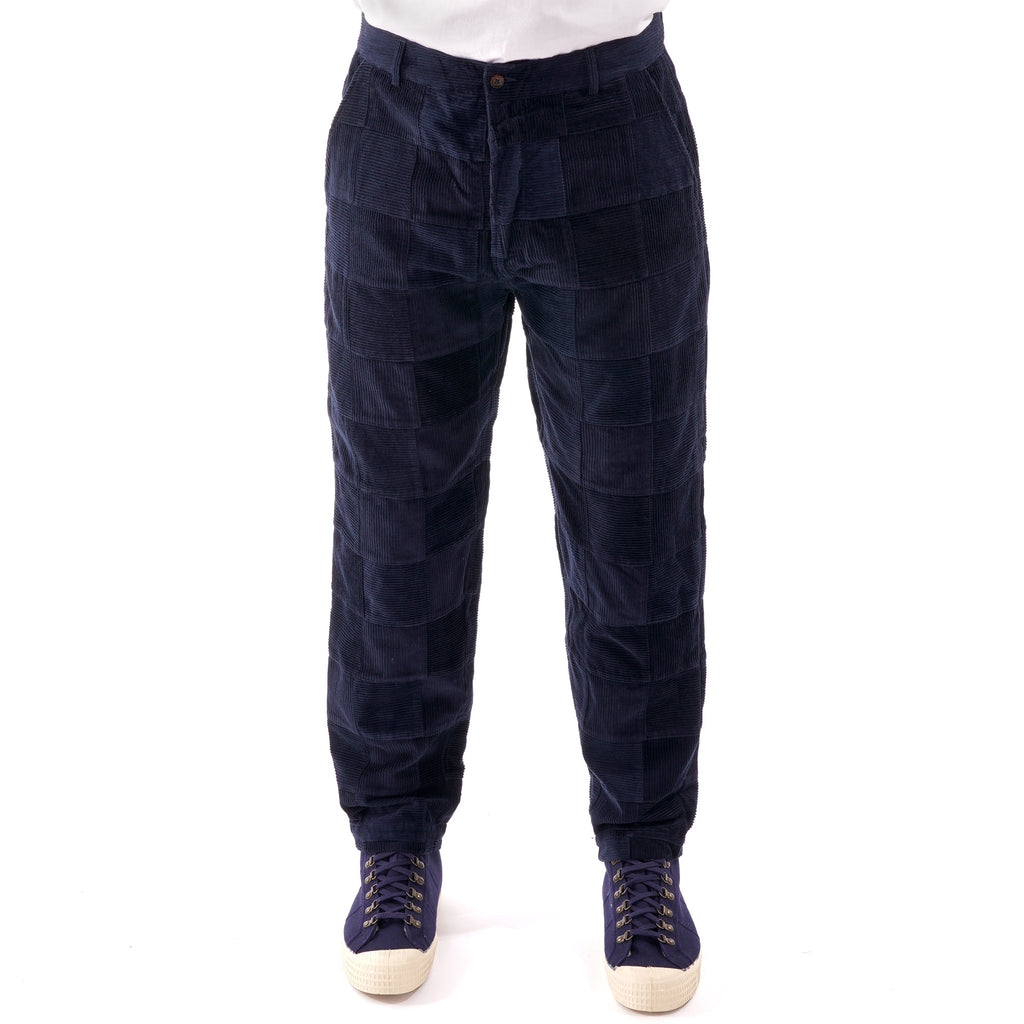 Universal Works Patchwork Cord Miltary Chino - Navy