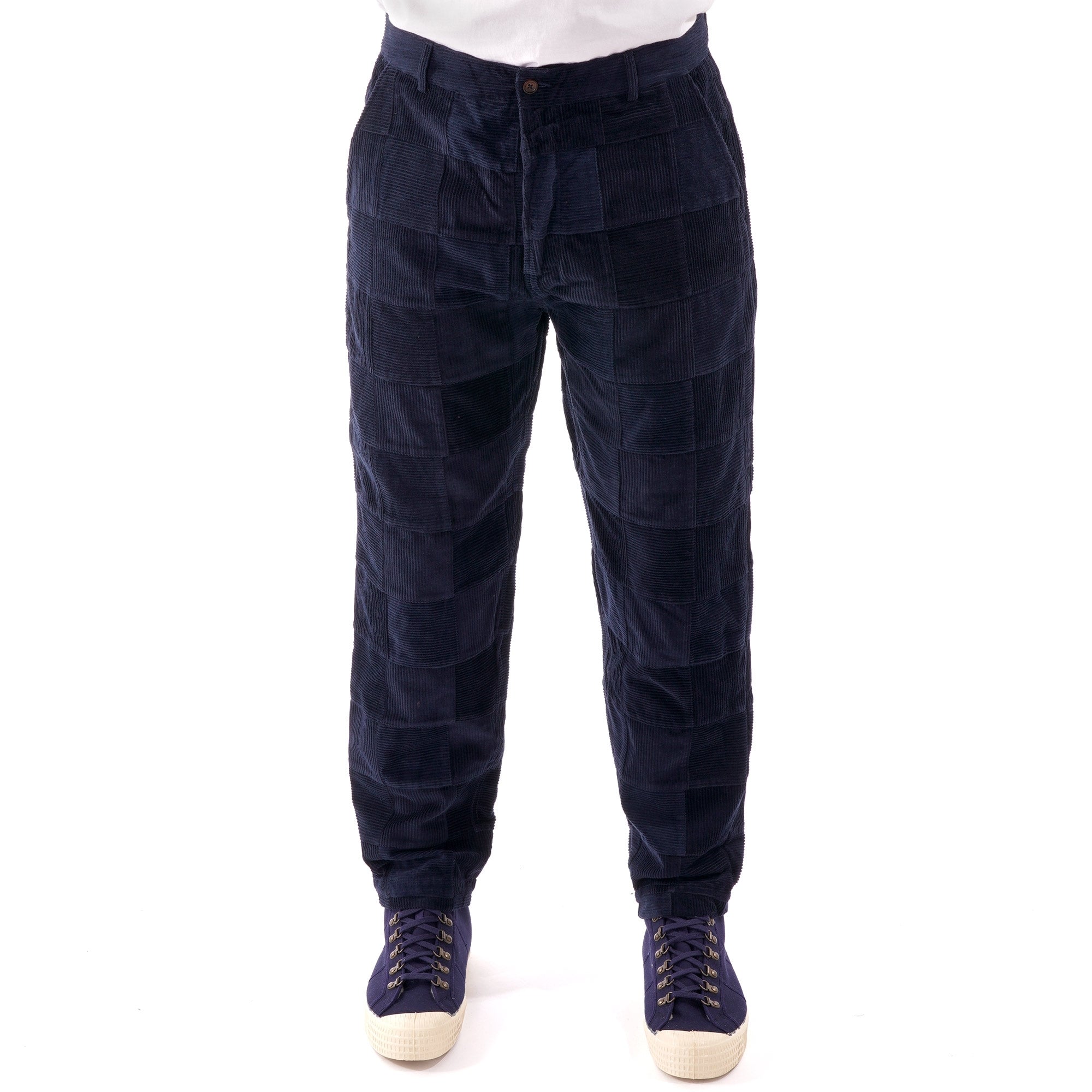 Universal Works Patchwork Cord Miltary Chino - Navy