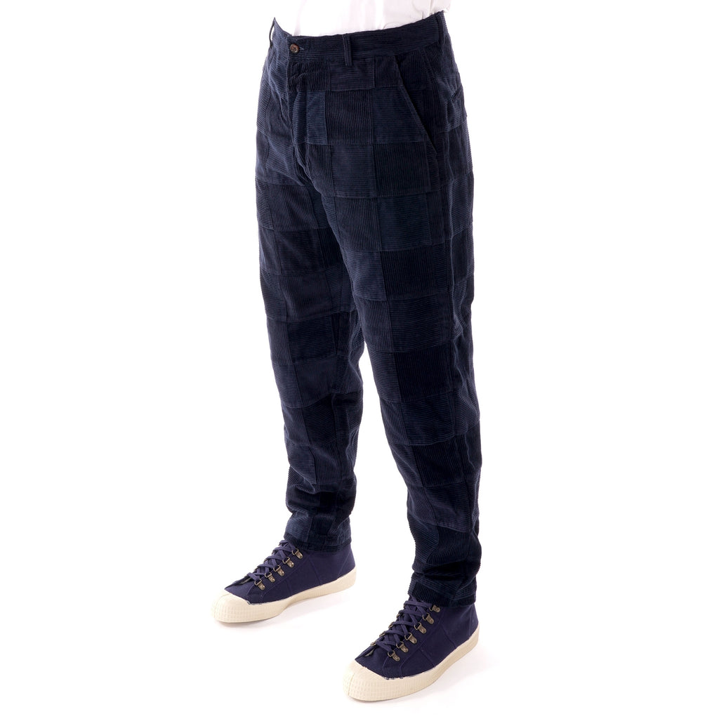 Universal Works Patchwork Cord Miltary Chino - Navy