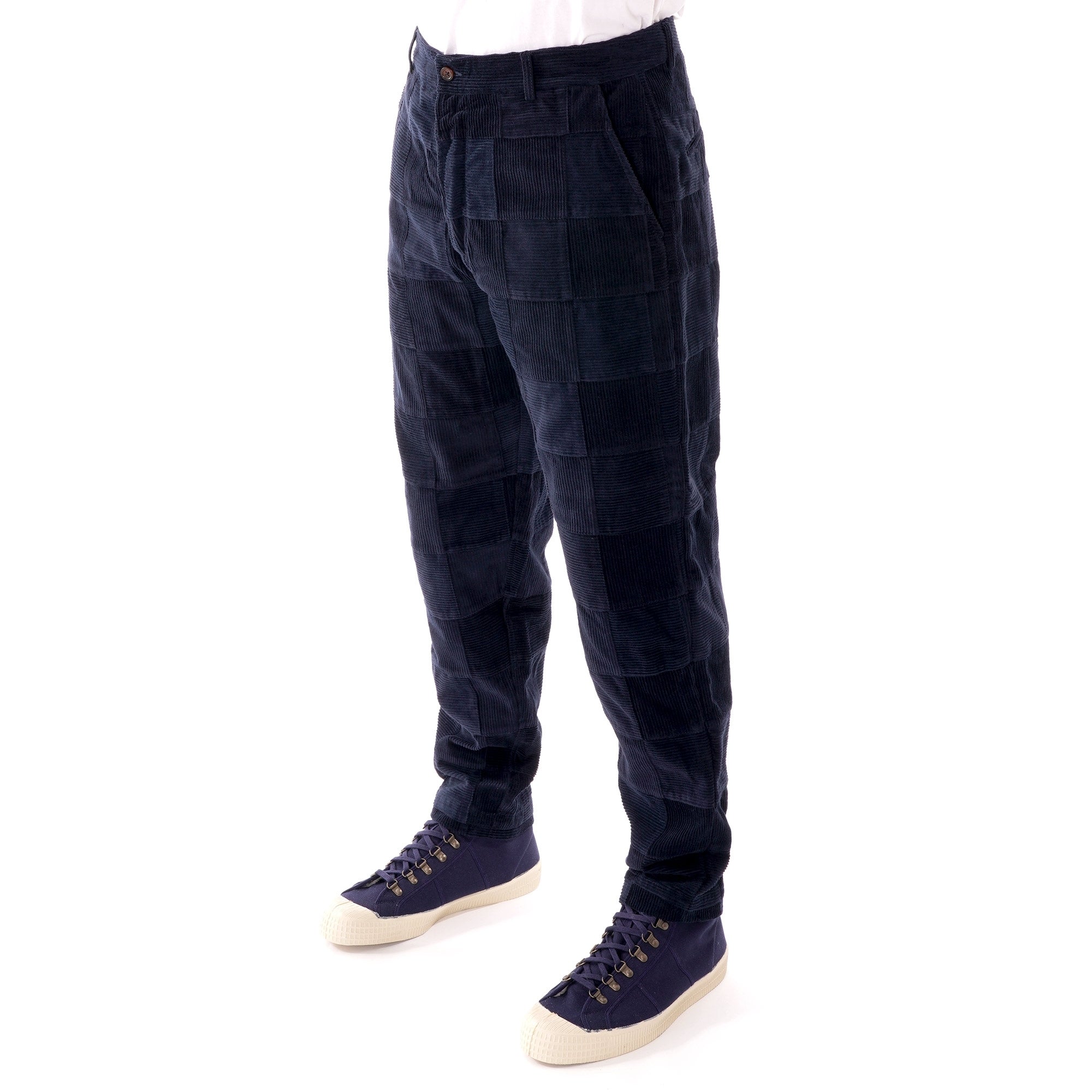 Universal Works Patchwork Cord Miltary Chino - Navy