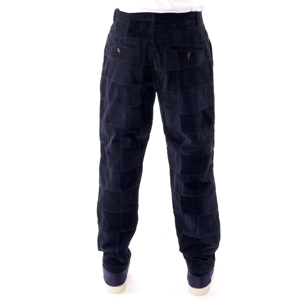 Universal Works Patchwork Cord Miltary Chino - Navy