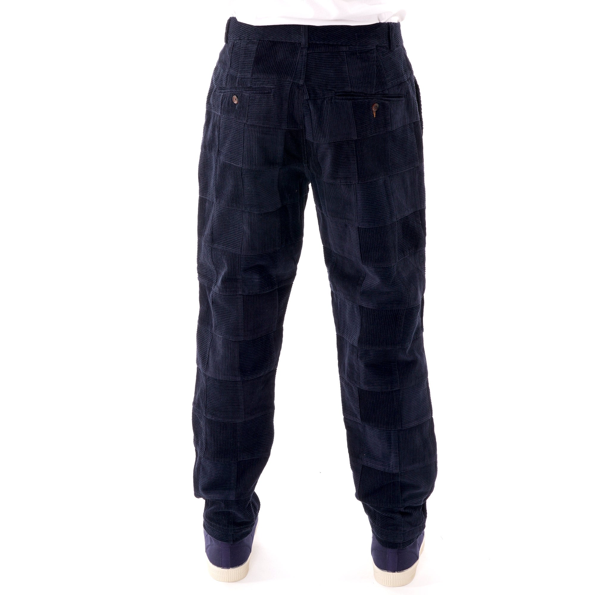 Universal Works Patchwork Cord Miltary Chino - Navy