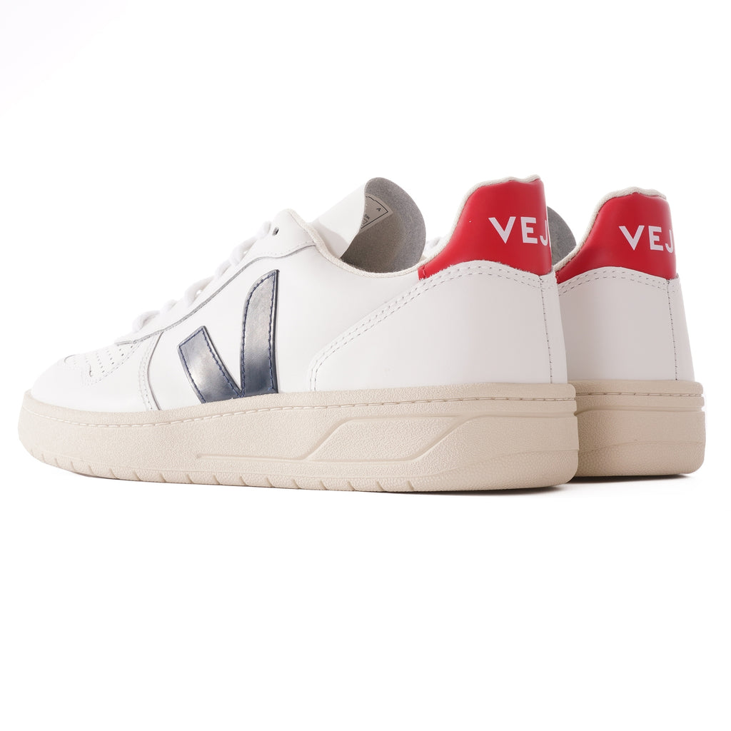 Womens V-10 Leather - Extra White & Nautico Pekin