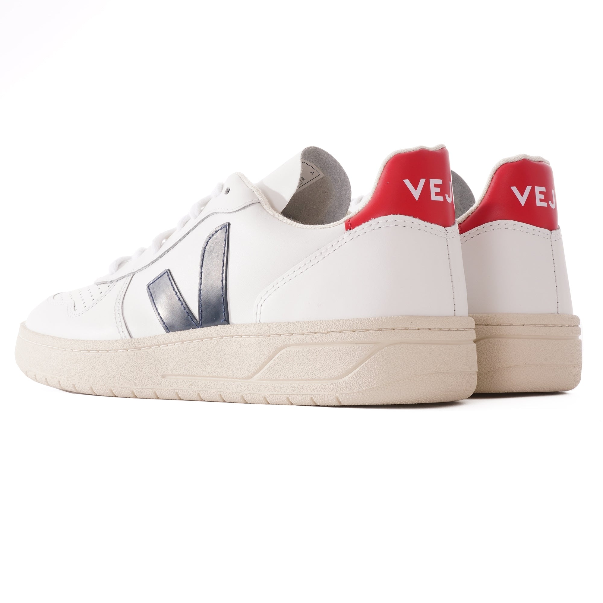 Womens V-10 Leather - Extra White & Nautico Pekin