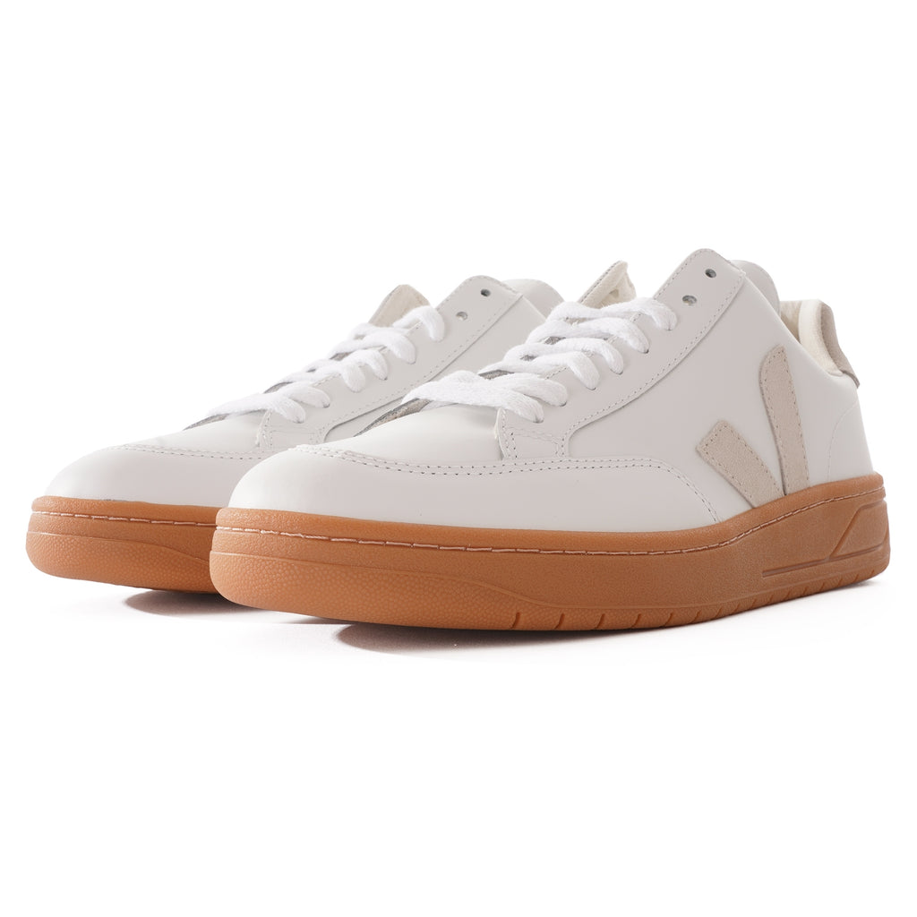 Veja V-12 Leather Natural Sole - Extra White