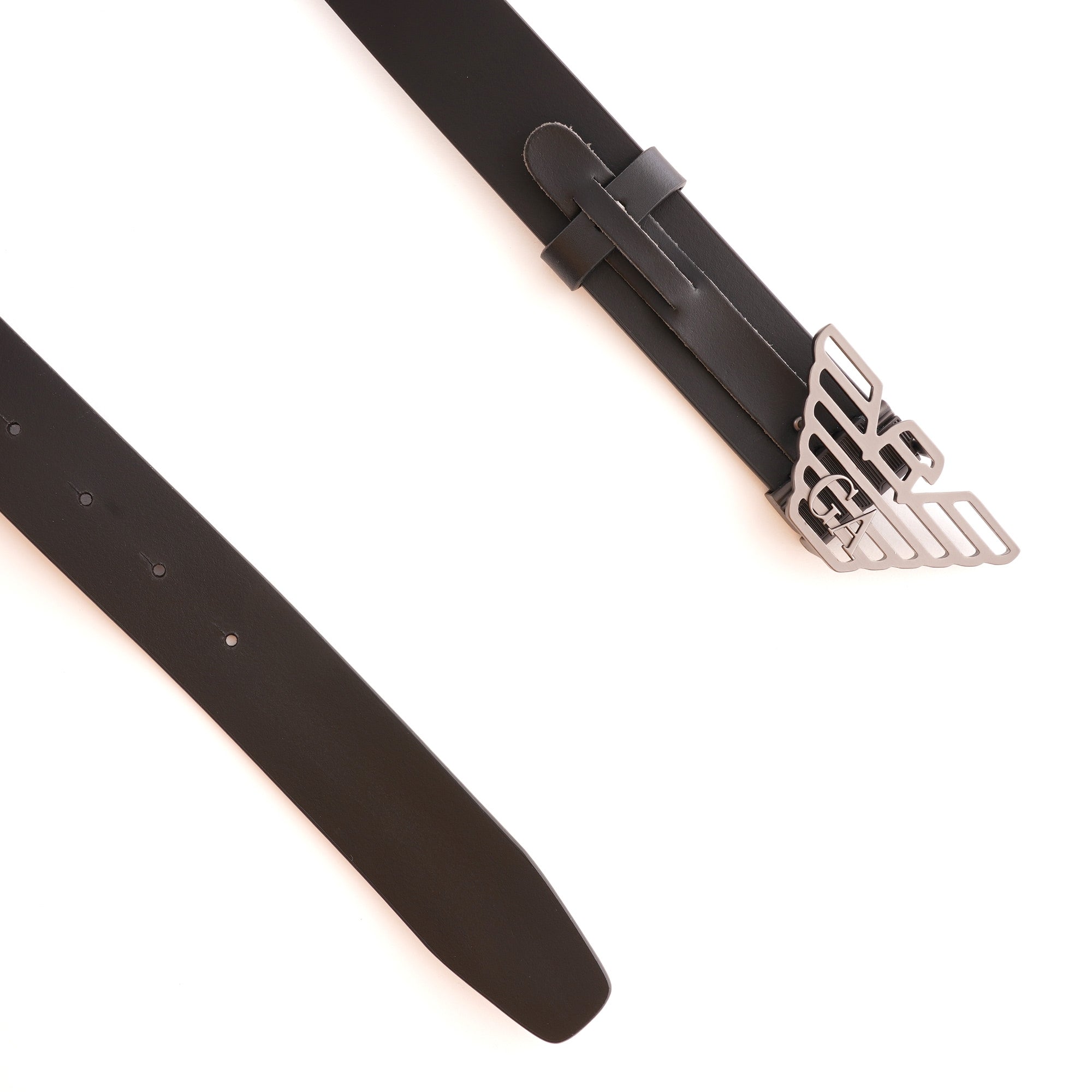 Emporio Armani Plate Belt - Black