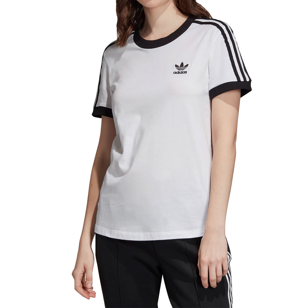 Adidas Originals Womens 3 stripe Tee - White