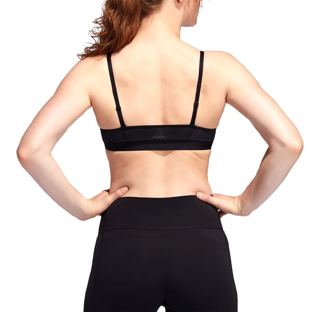 Adidas Originals Womens All Me 3 Stripes Sports Bra - Black