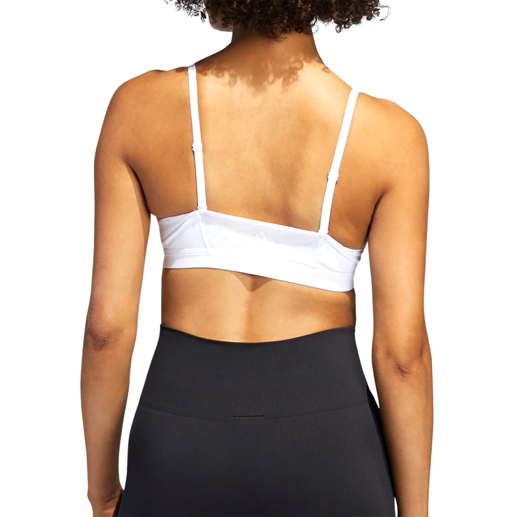 Adidas Originals Womens All Me 3-stripe Sports Bra - White