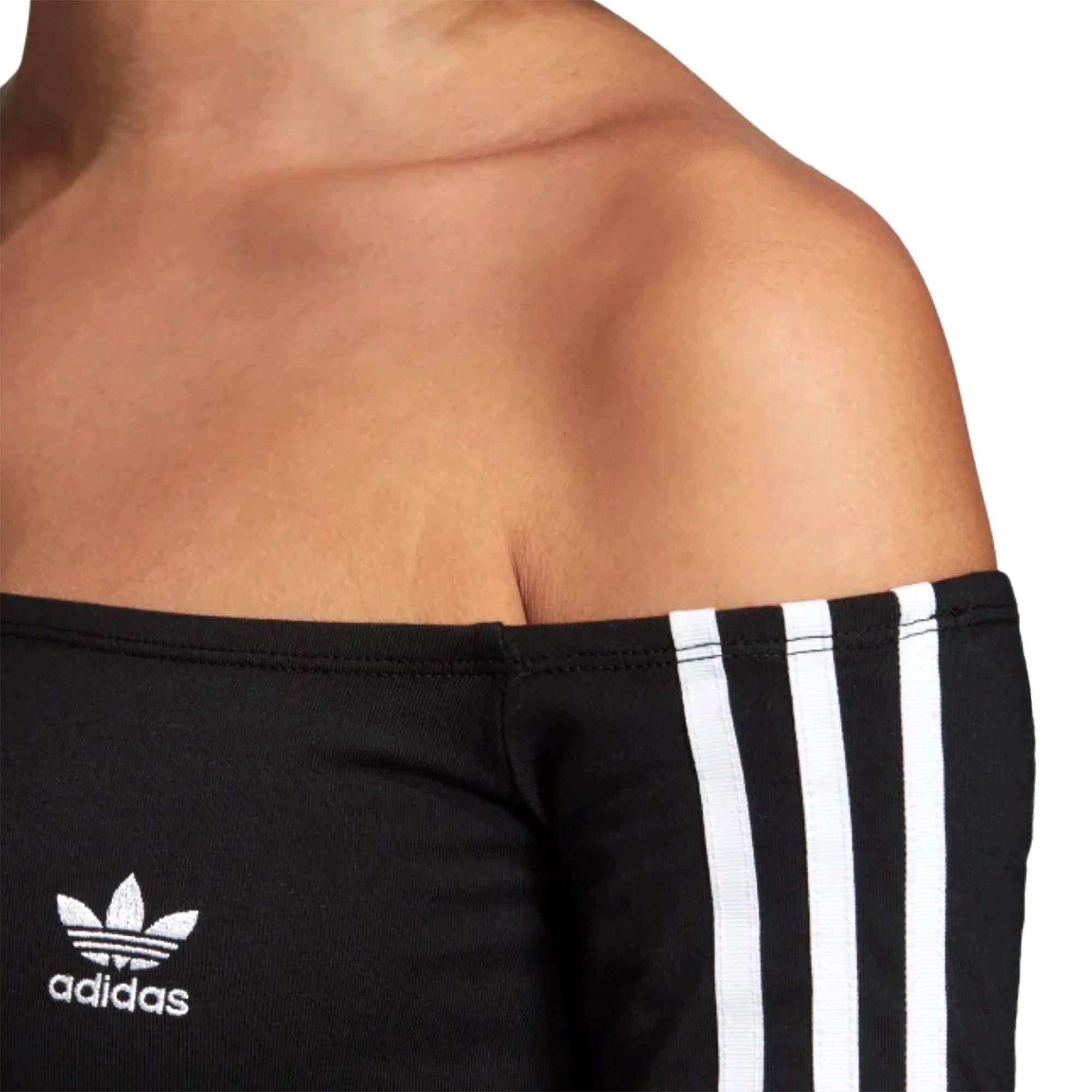 Adidas Originals Womens Off-The-Shoulder Dress - Black