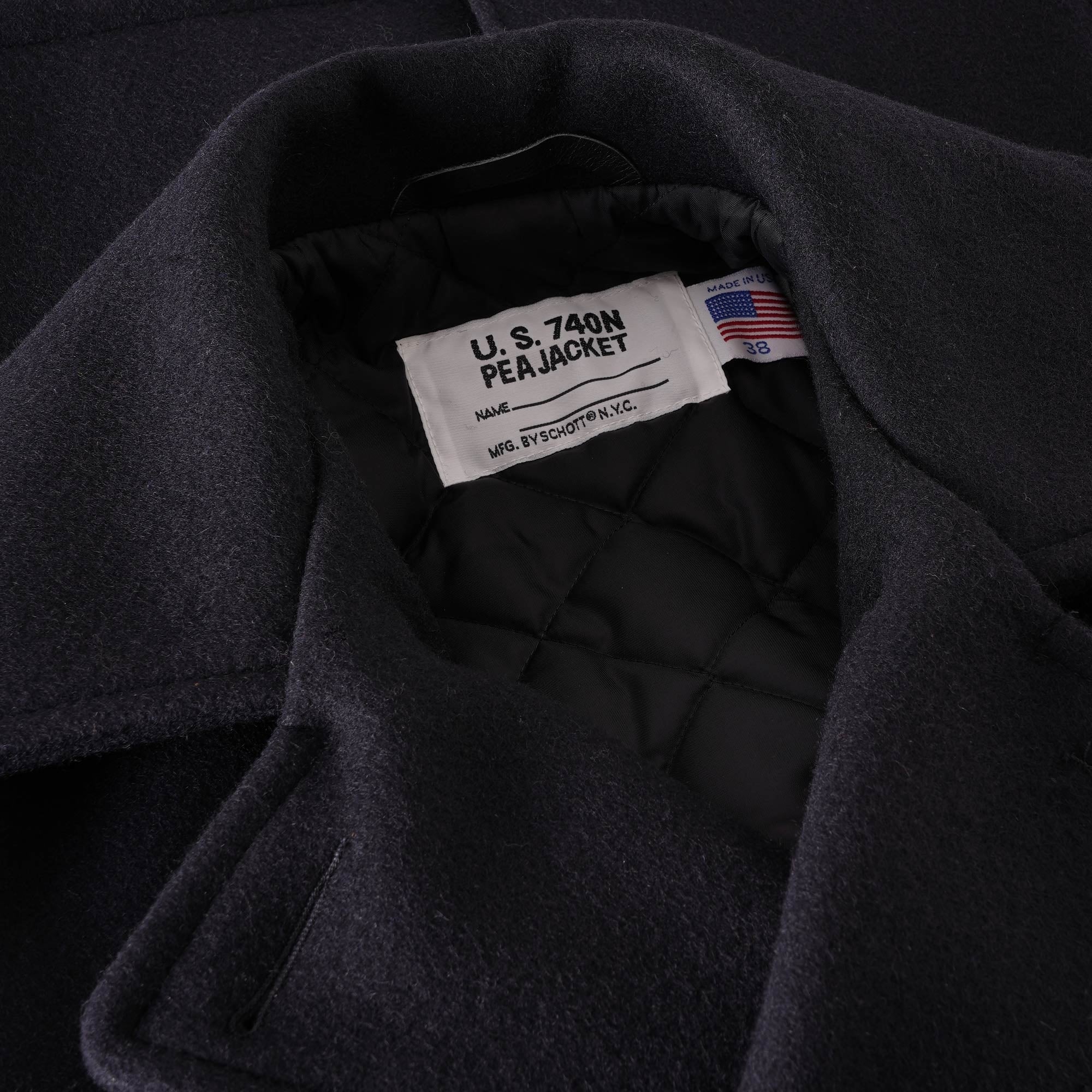 Schott Peacoat | Schott 740N 740N In Navy | Stuarts London