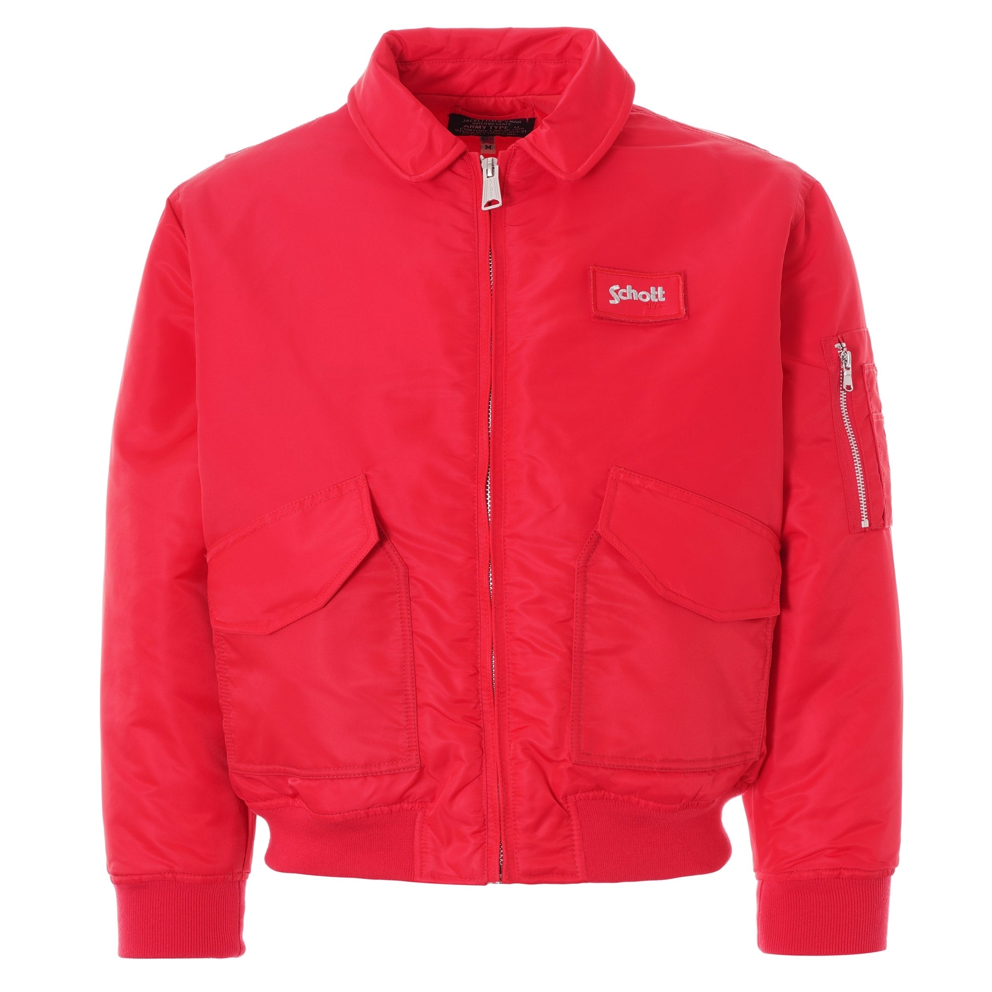 Schott NYC CWU Bomber Womens Jacket Red