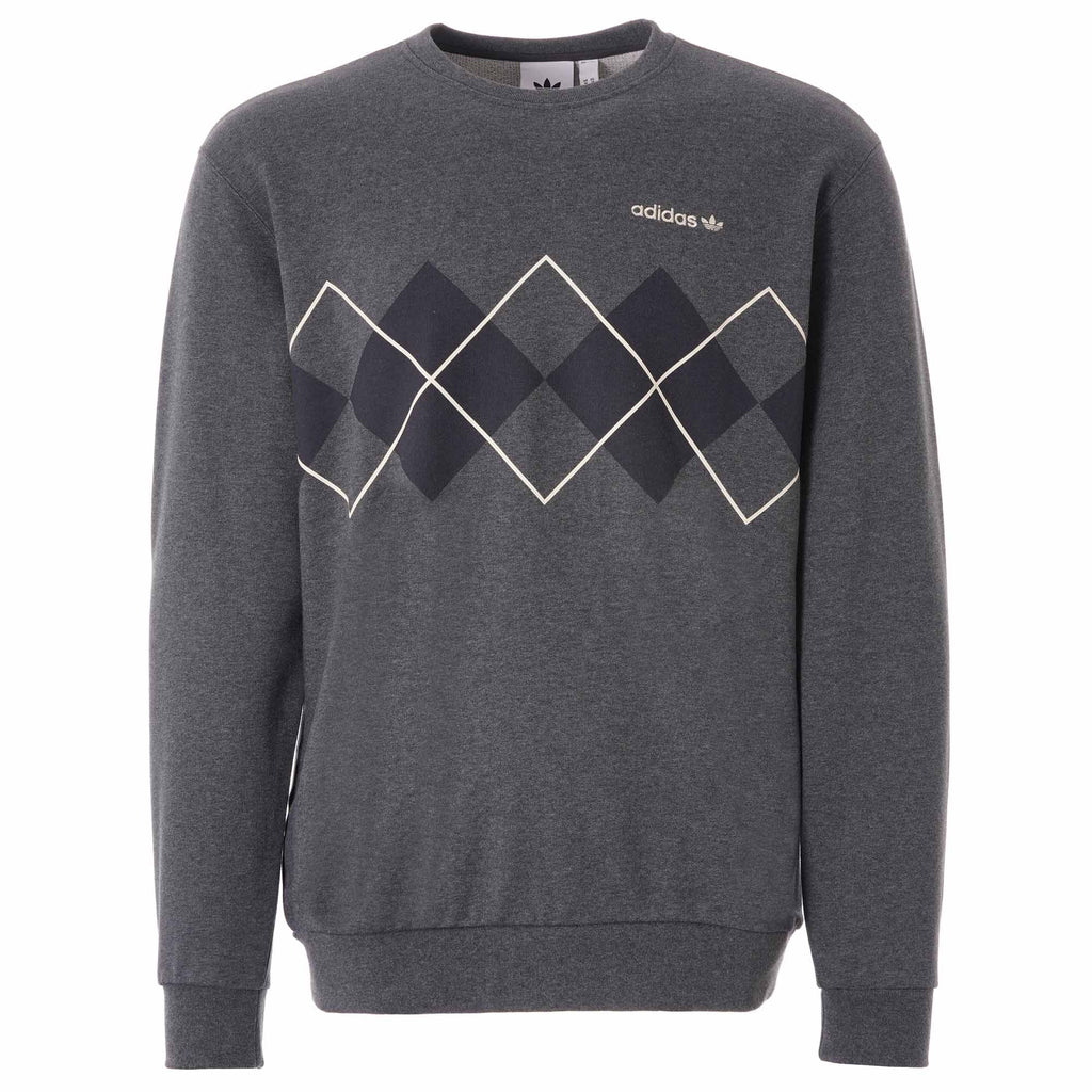 Adidas Originals Argyle Crewneck Sweatshirt - Grey