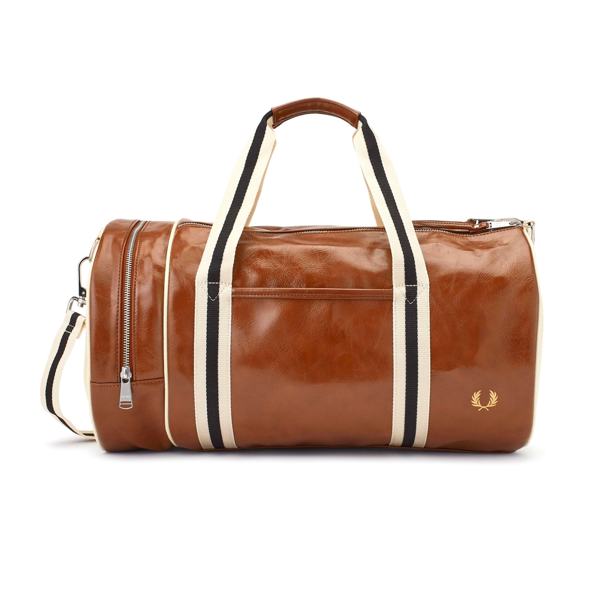 Fred Perry Classic Barrel Bag - Tan/Ecru