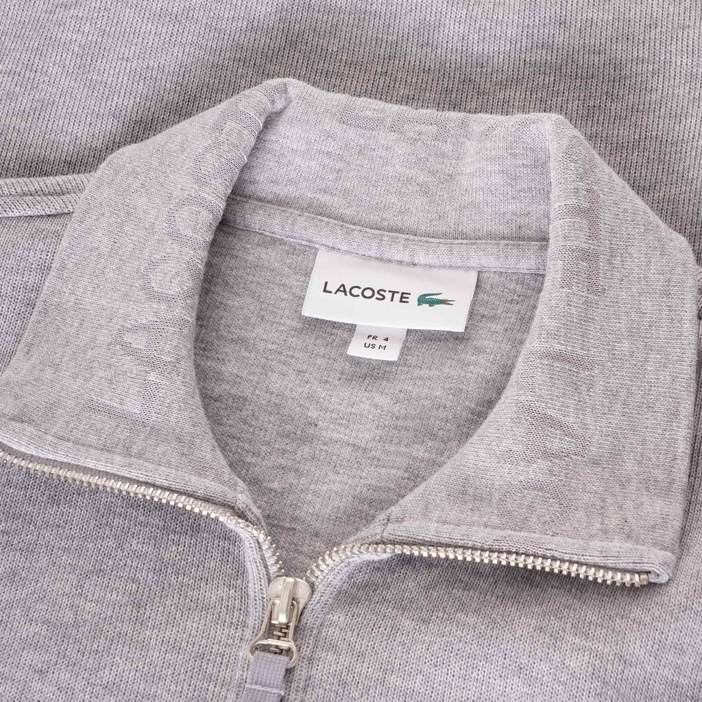 Lacoste Half-Zip Knitted Sweatshirt - Grey
