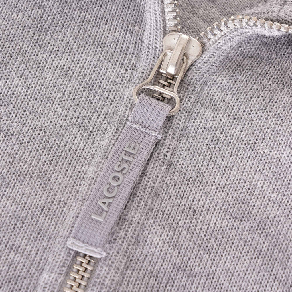 Lacoste Half-Zip Knitted Sweatshirt - Grey