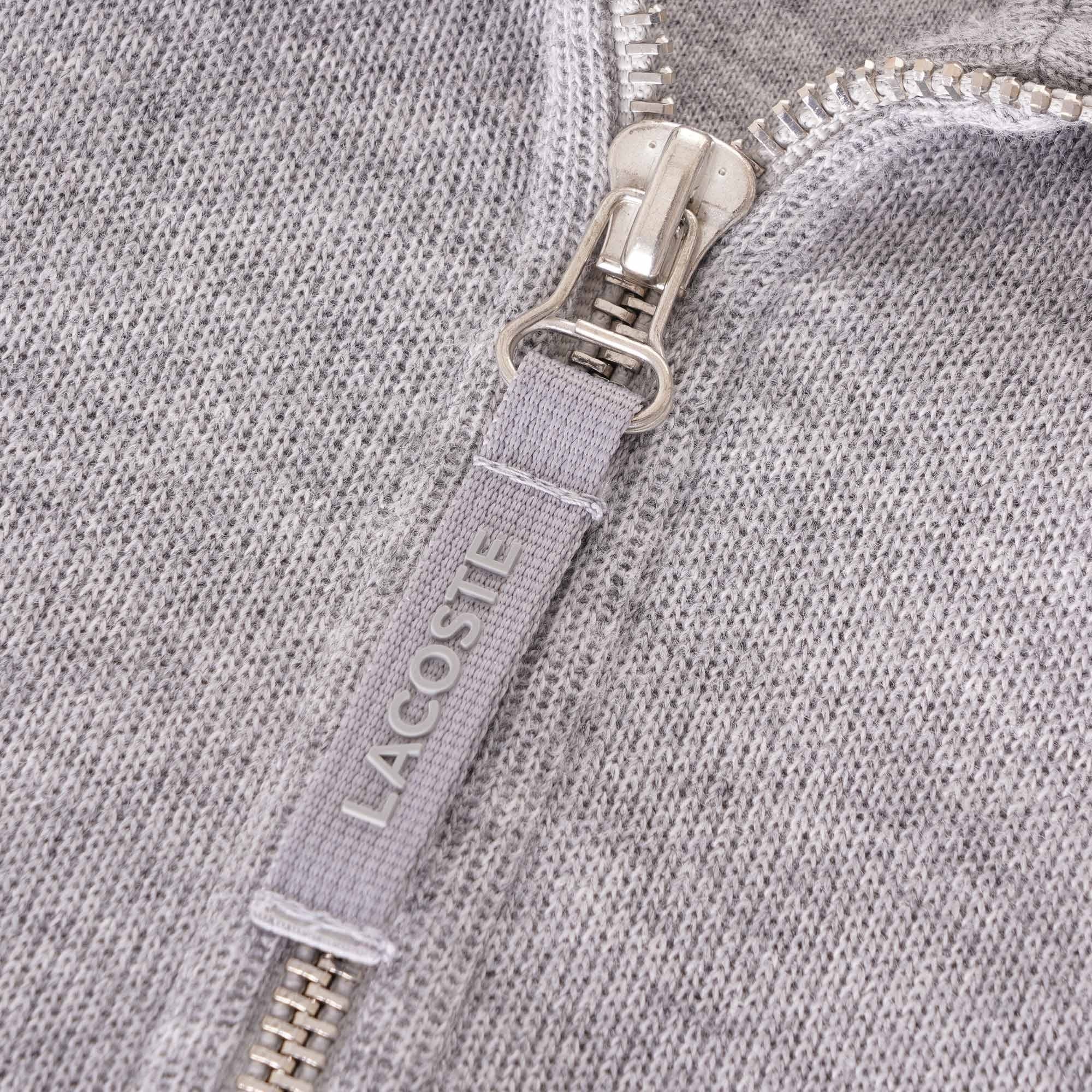 Lacoste Half-Zip Knitted Sweatshirt - Grey