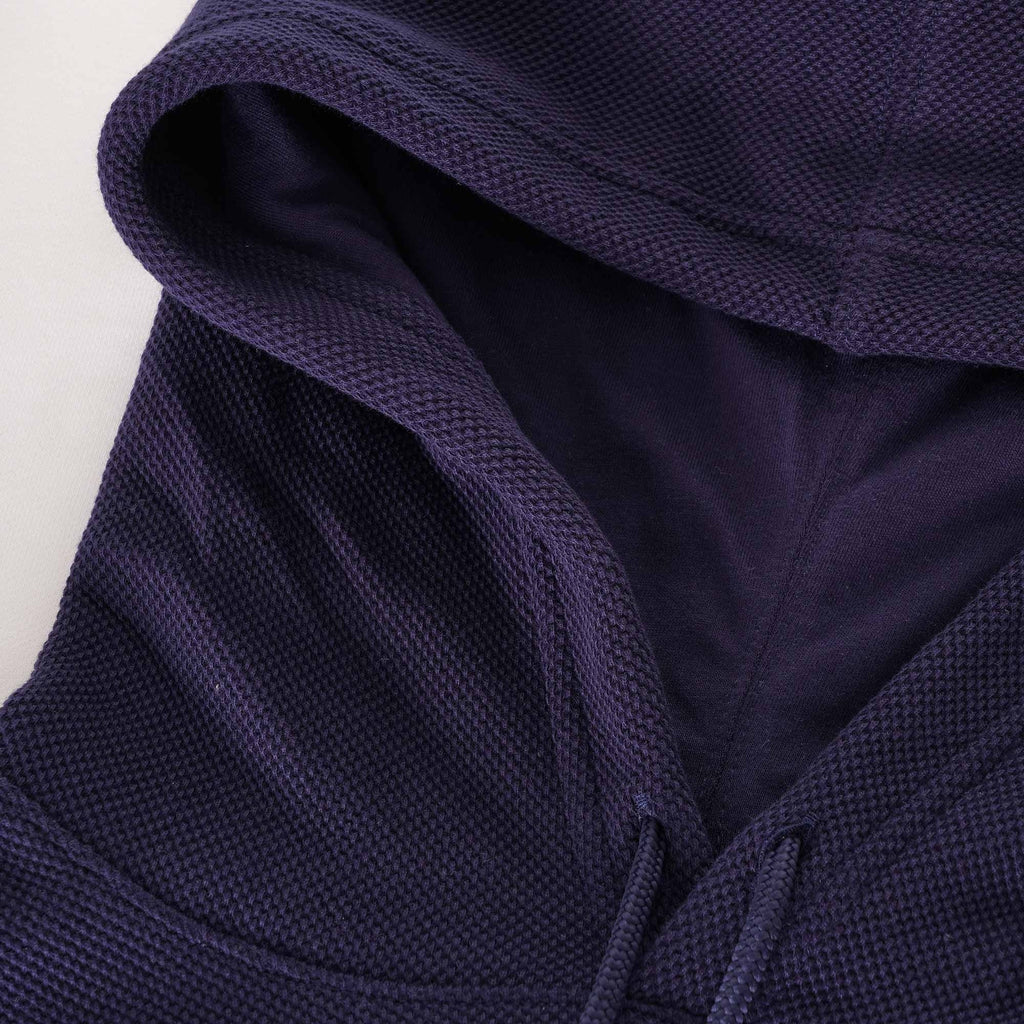 Lacoste Colourblock Hooded Sweatshirt - Flour/Navy