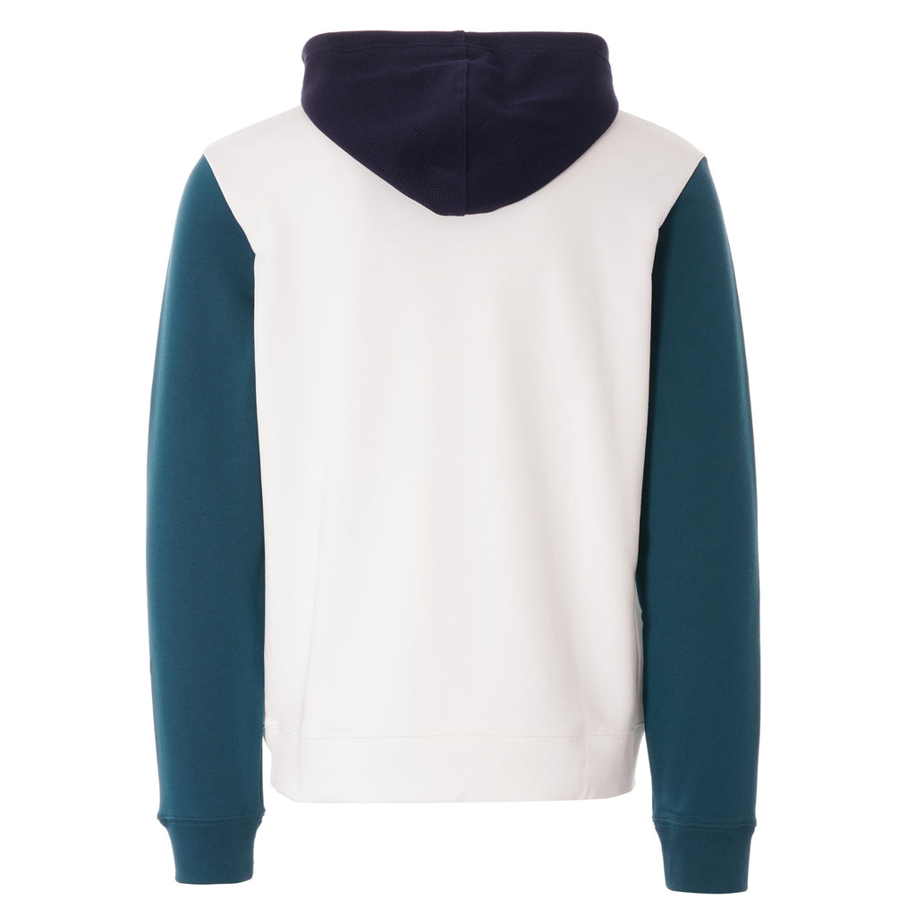 Lacoste Colourblock Hooded Sweatshirt - Flour/Navy