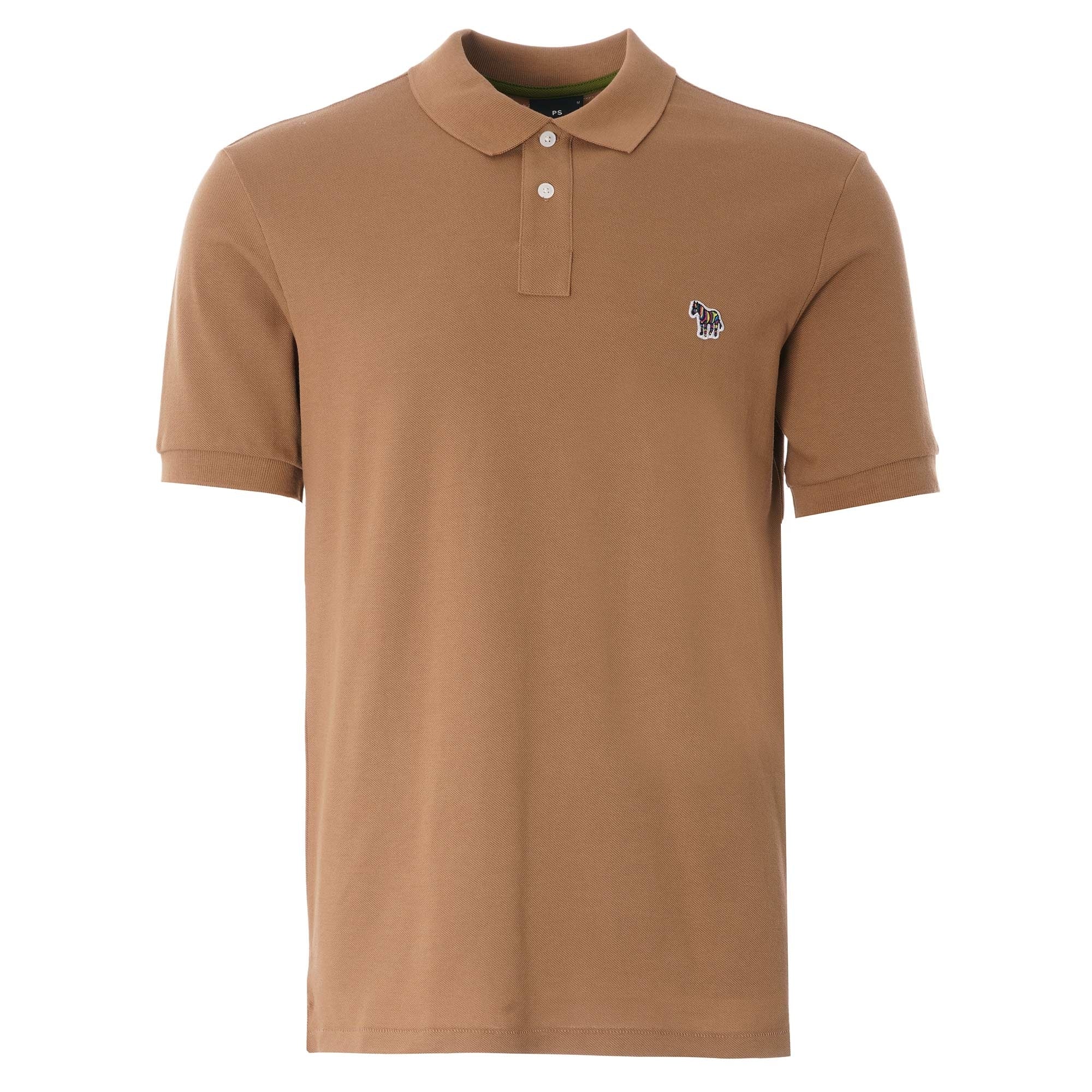 Paul Smith Organic Cotton Zebra Logo Polo Shirt - Camel