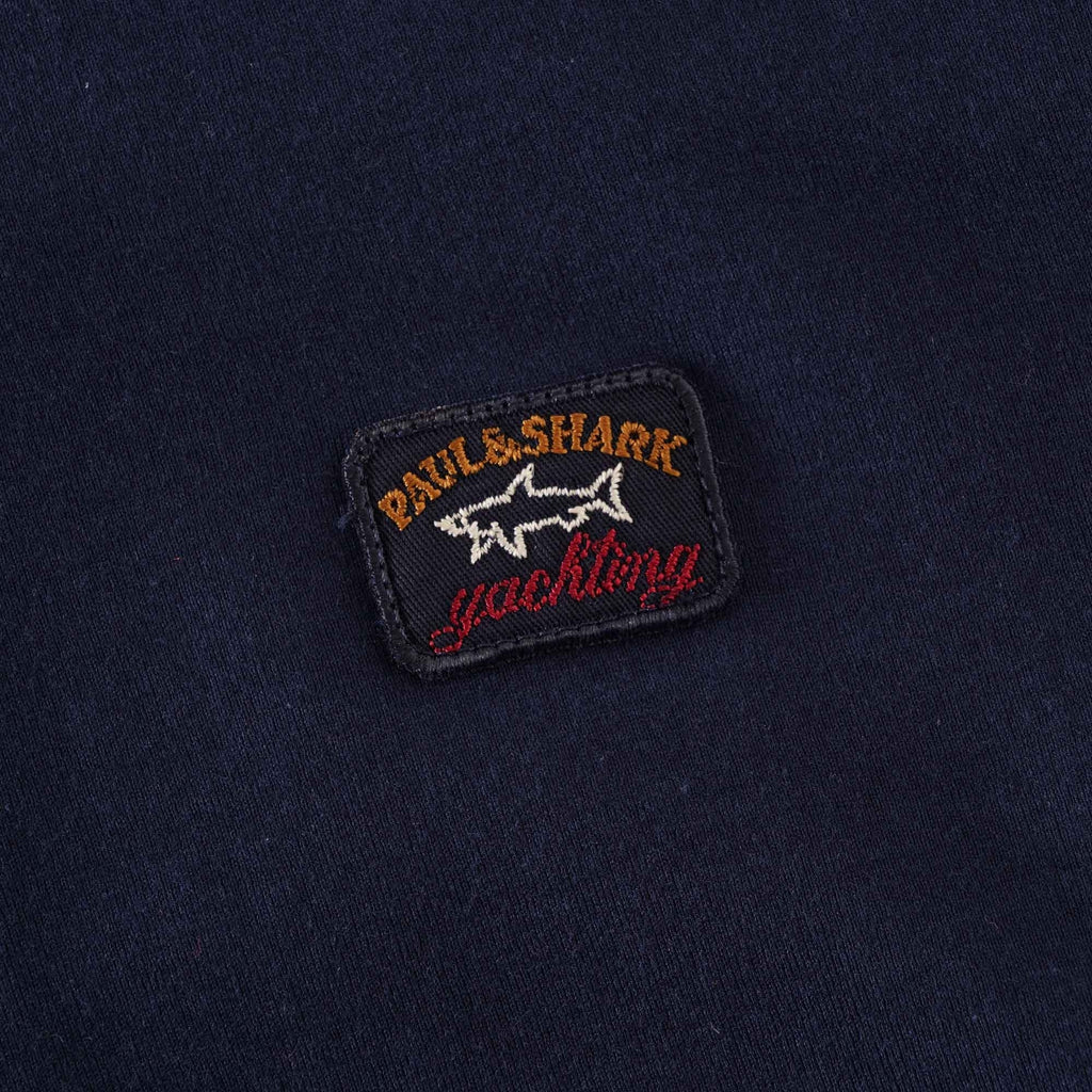 Paul and Shark Crew Neck Logo T-Shirt - Navy