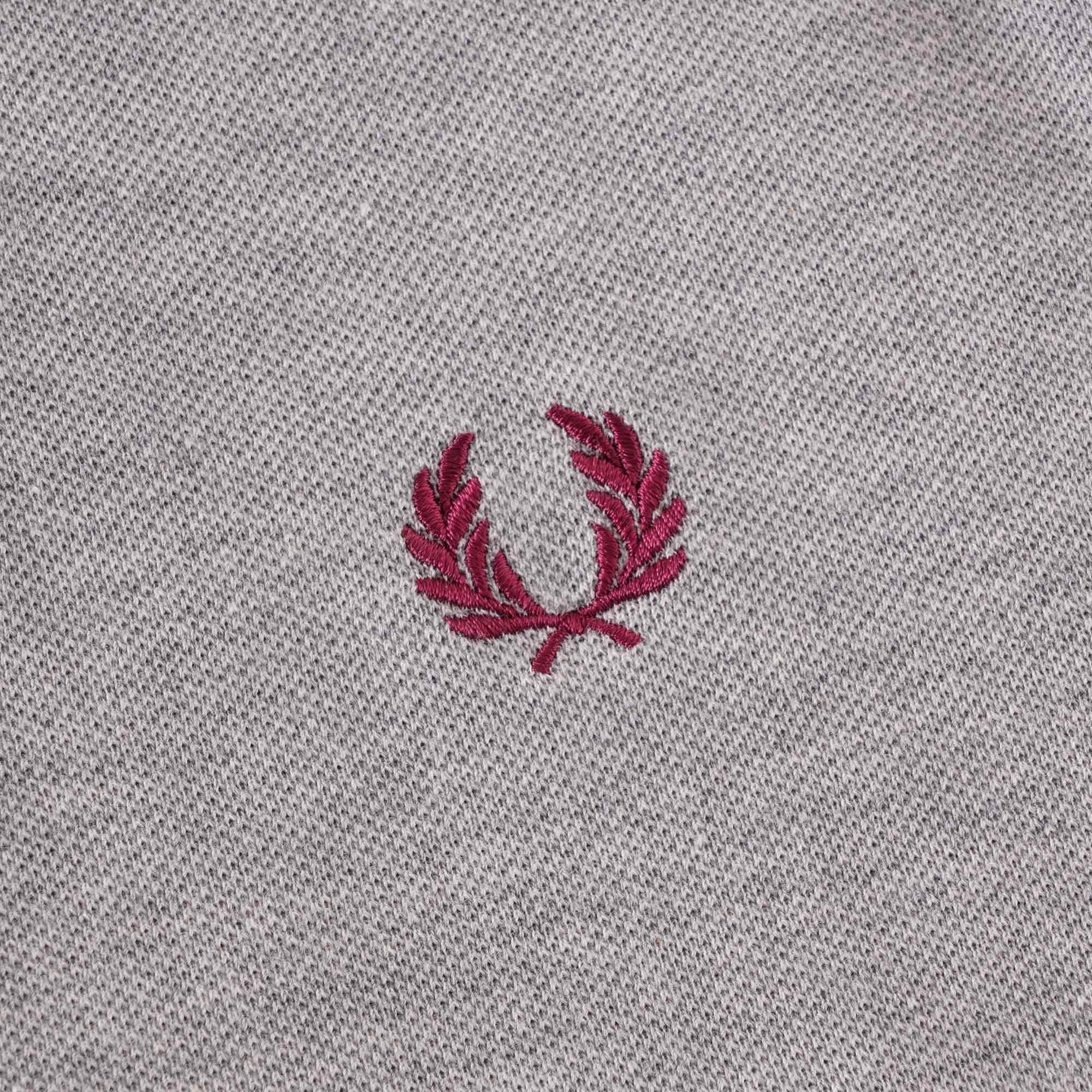 Fred Perry Bomber Collar Polo Shirt - Marl Grey