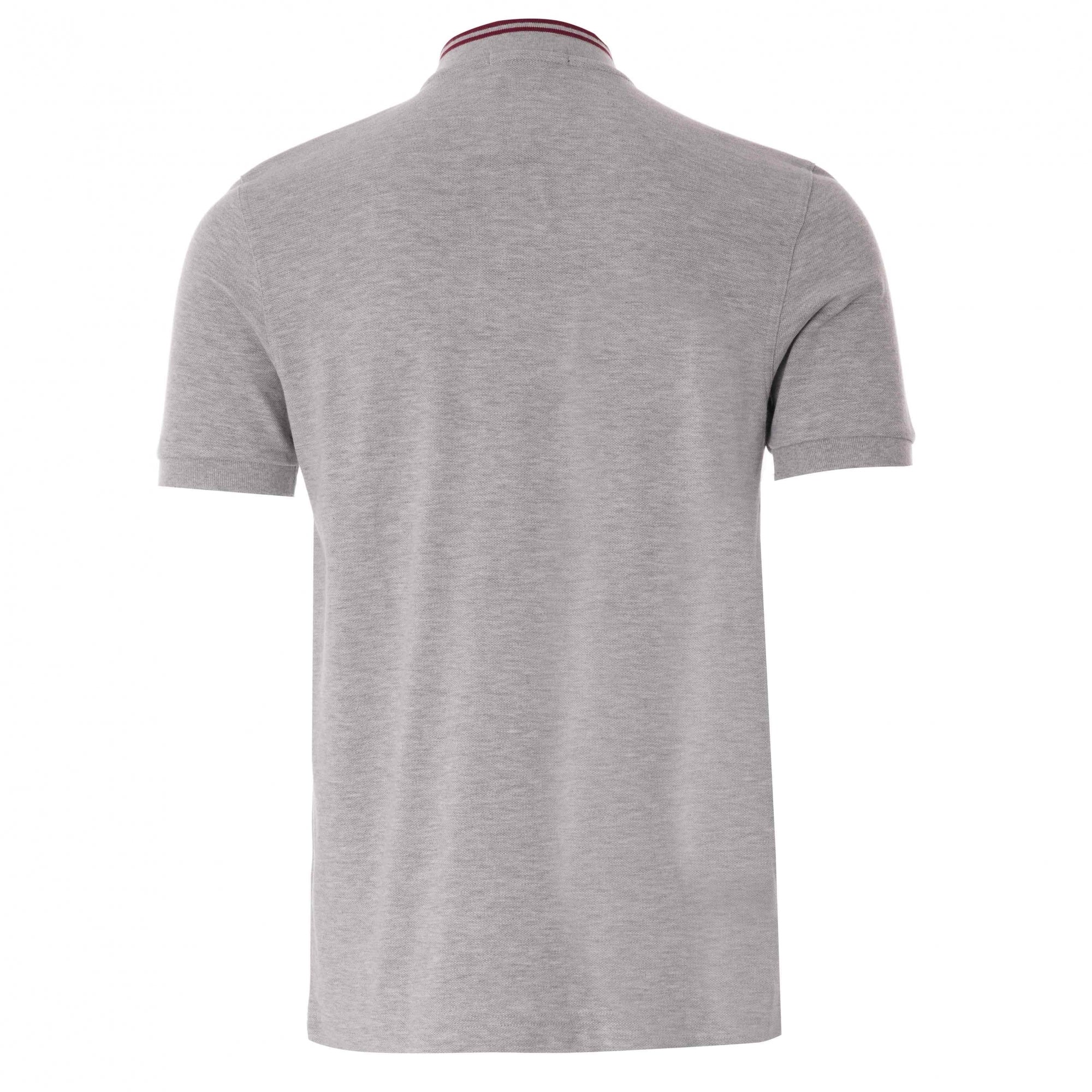 Fred Perry Bomber Collar Polo Shirt - Marl Grey
