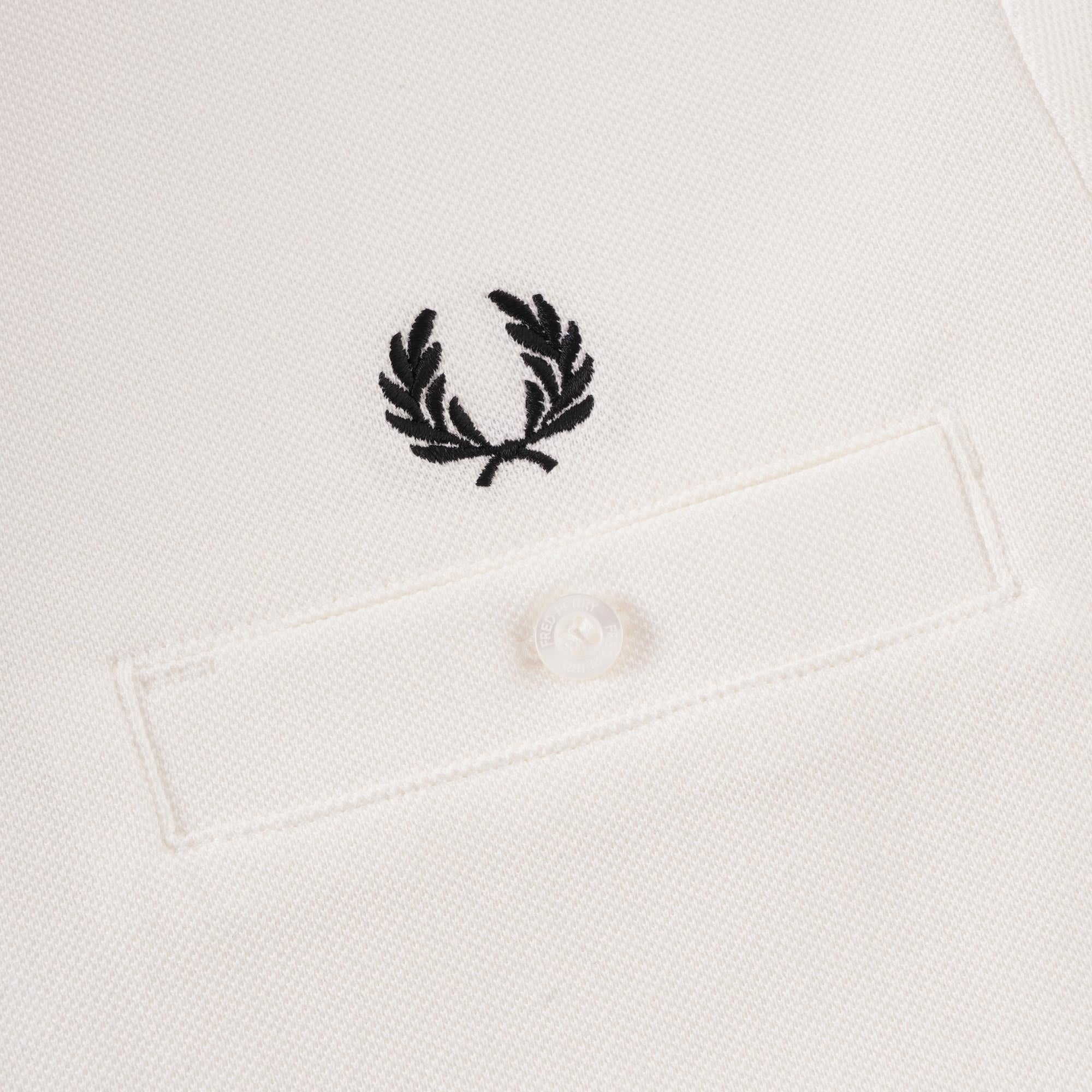 Fred Perry Pique Pocket T-Shirt - White